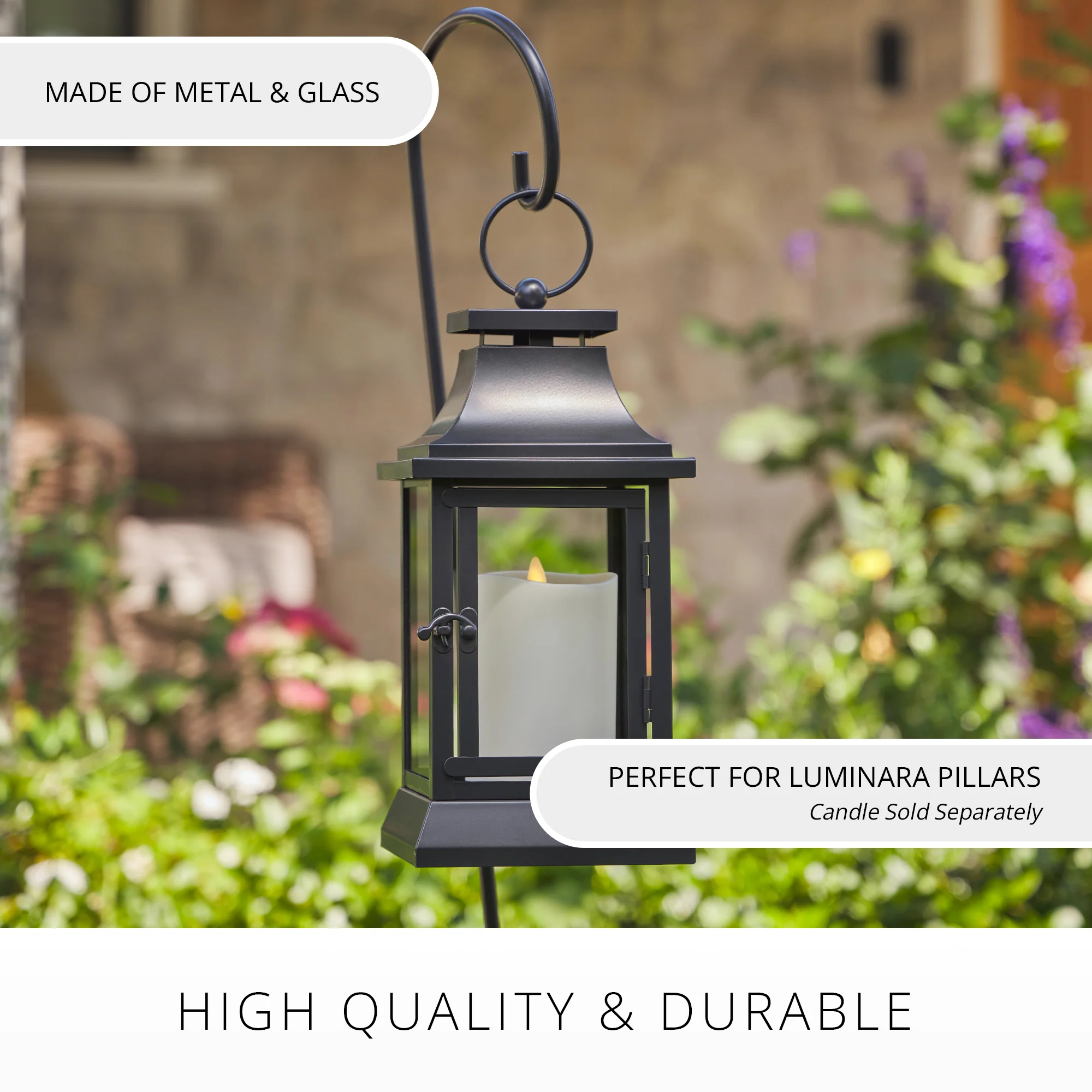 12" Heritage Lantern with 38" Shepherd's Hook (Lantern Only) - Image 3