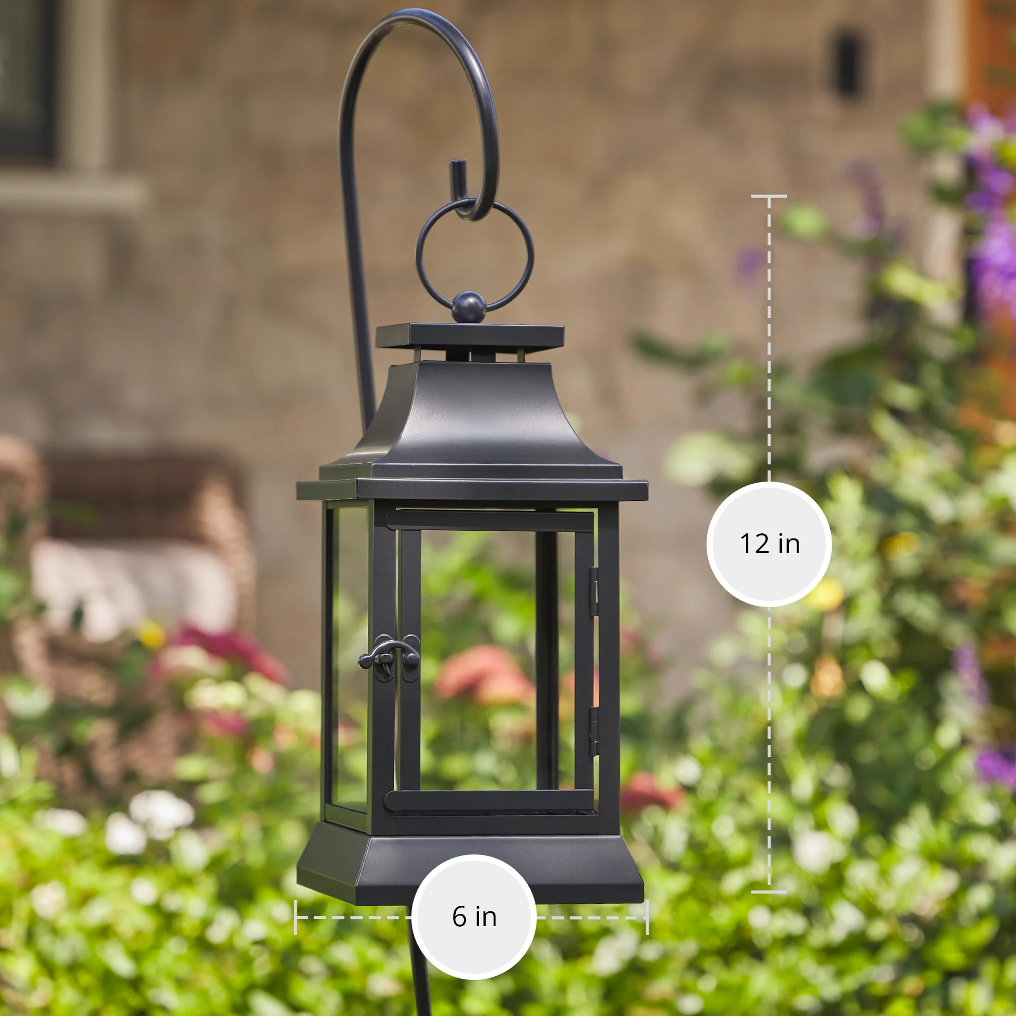 12" Heritage Lantern with 38" Shepherd's Hook (Lantern Only) - Image 4