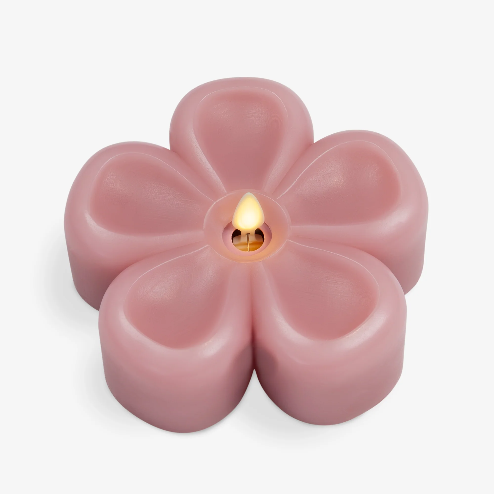 Blooming Mauve Flower Flameless Candle Tealight - Image 7
