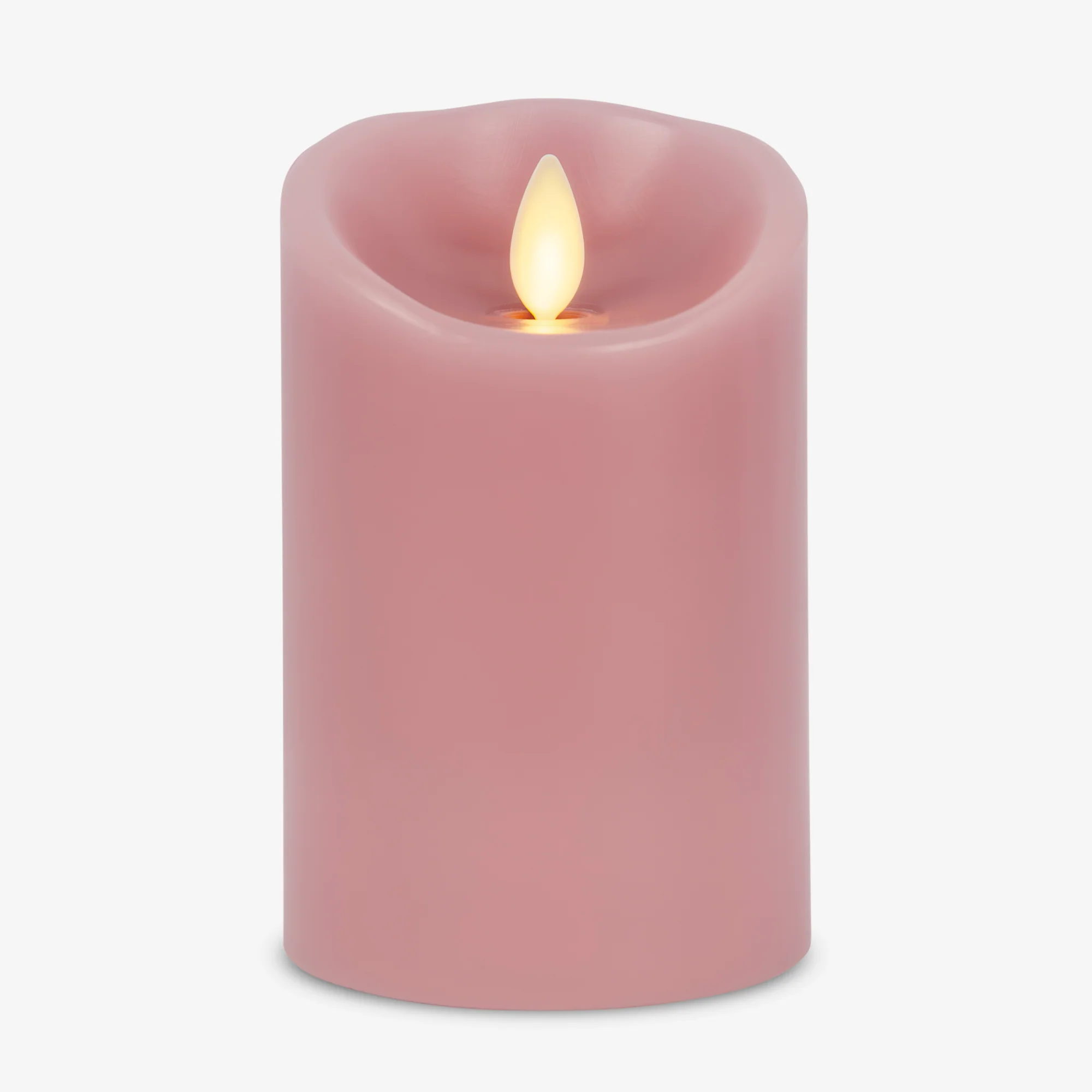 Blooming Mauve Scallop Flameless Candle Pillar - Image 11