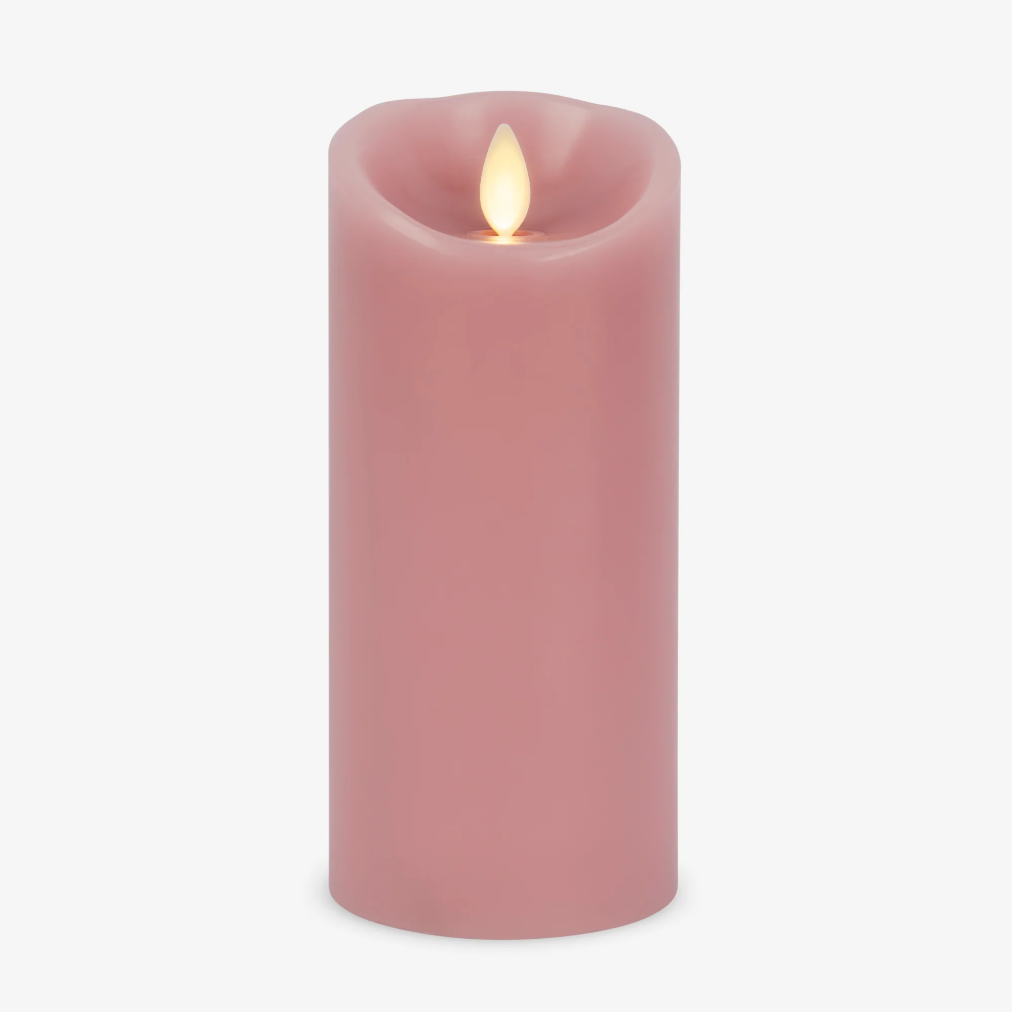 Blooming Mauve Scallop Flameless Candle Pillar - Image 12