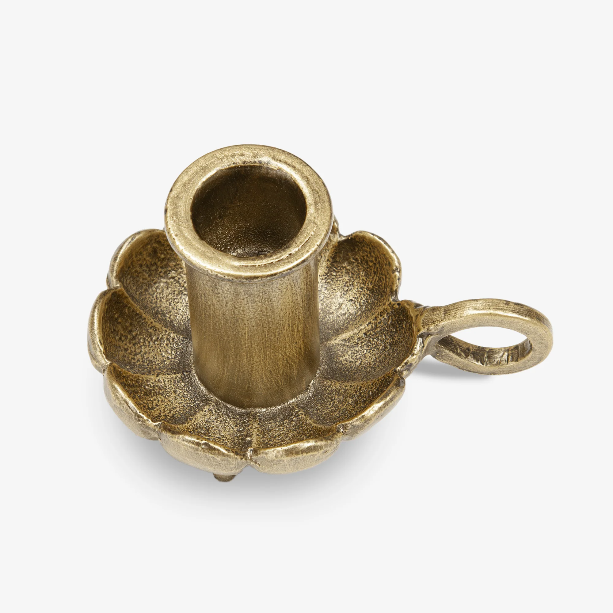 Brass Wrought Iron Scalloped Taper Holders - Image 7