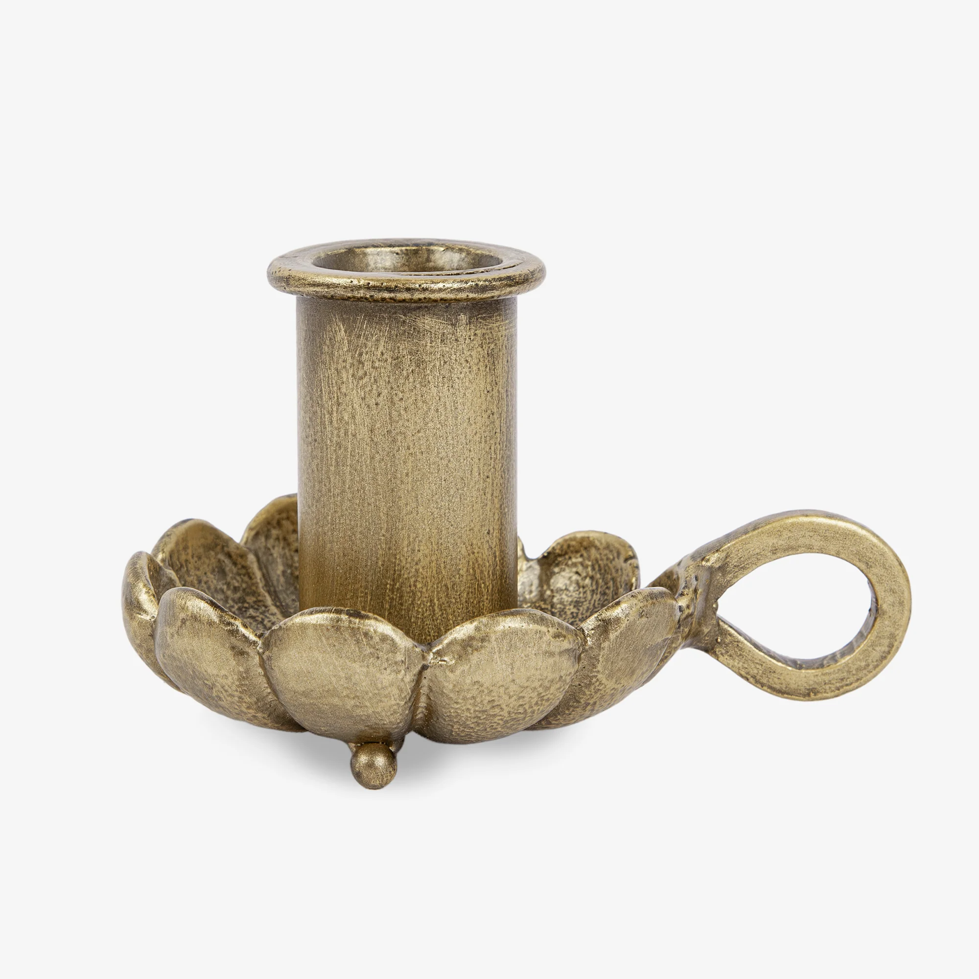 Brass Wrought Iron Scalloped Taper Holders - Image 8