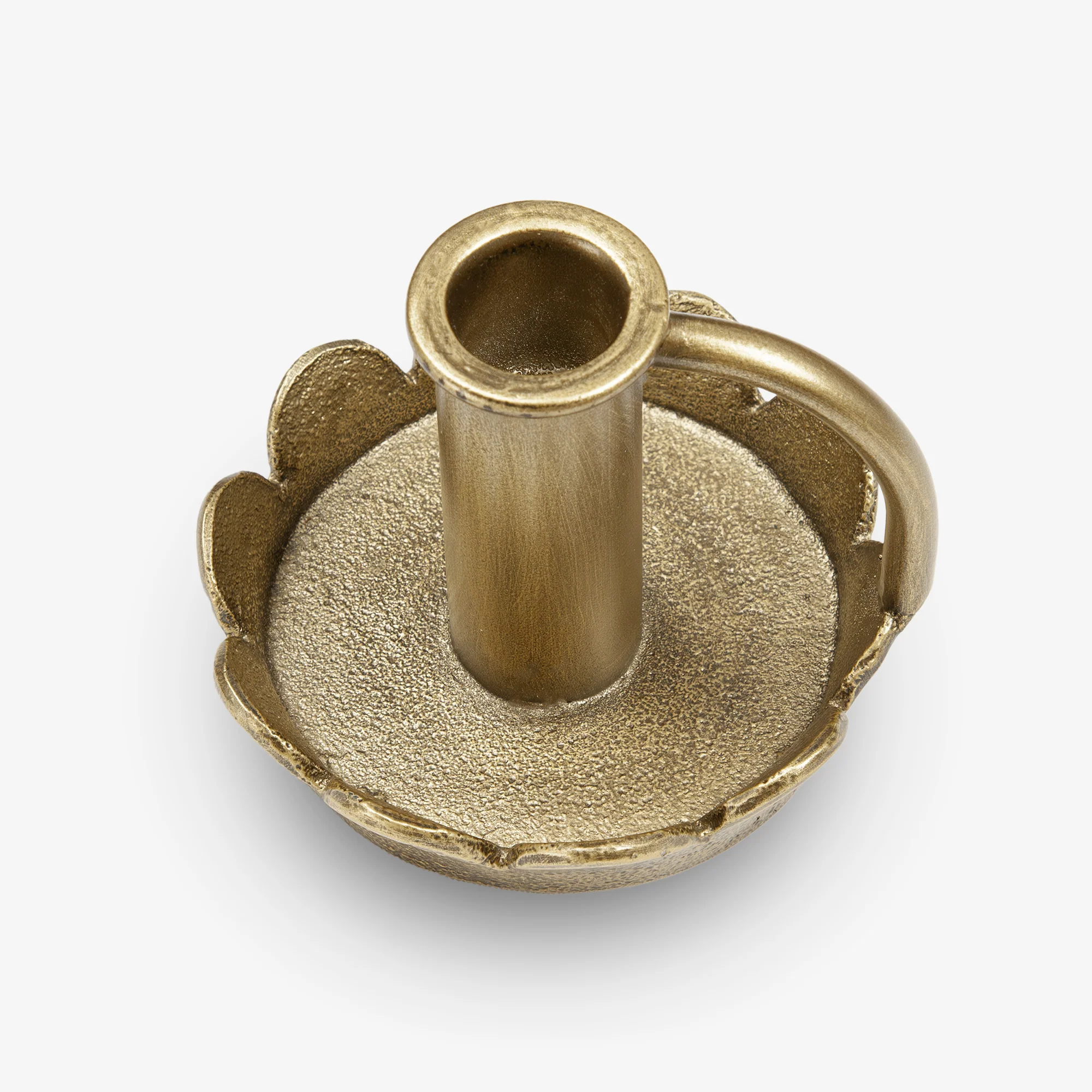 Brass Wrought Iron Scalloped Taper Holders - Image 9