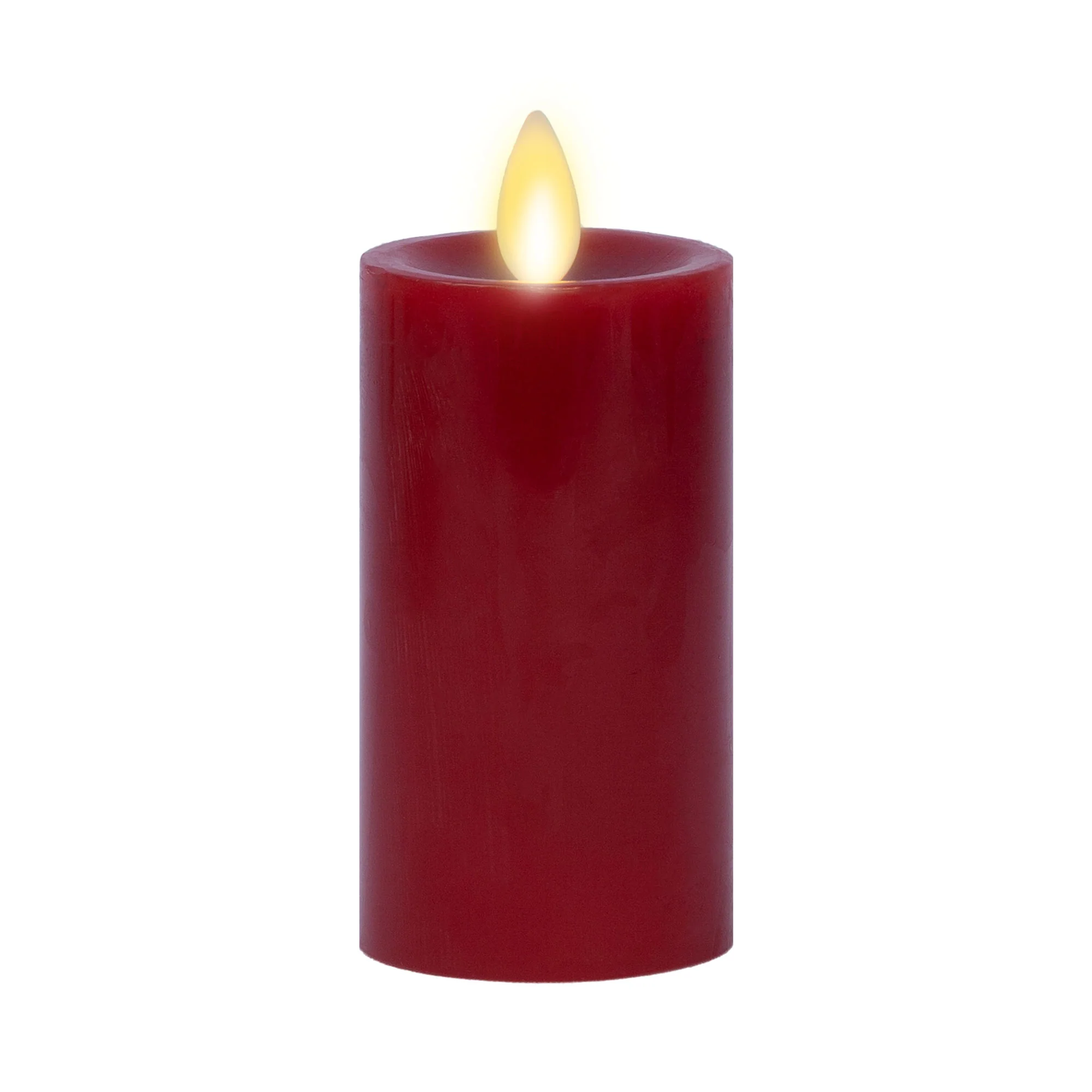 Burgundy Flameless Candle Slim Pillar - Image 12