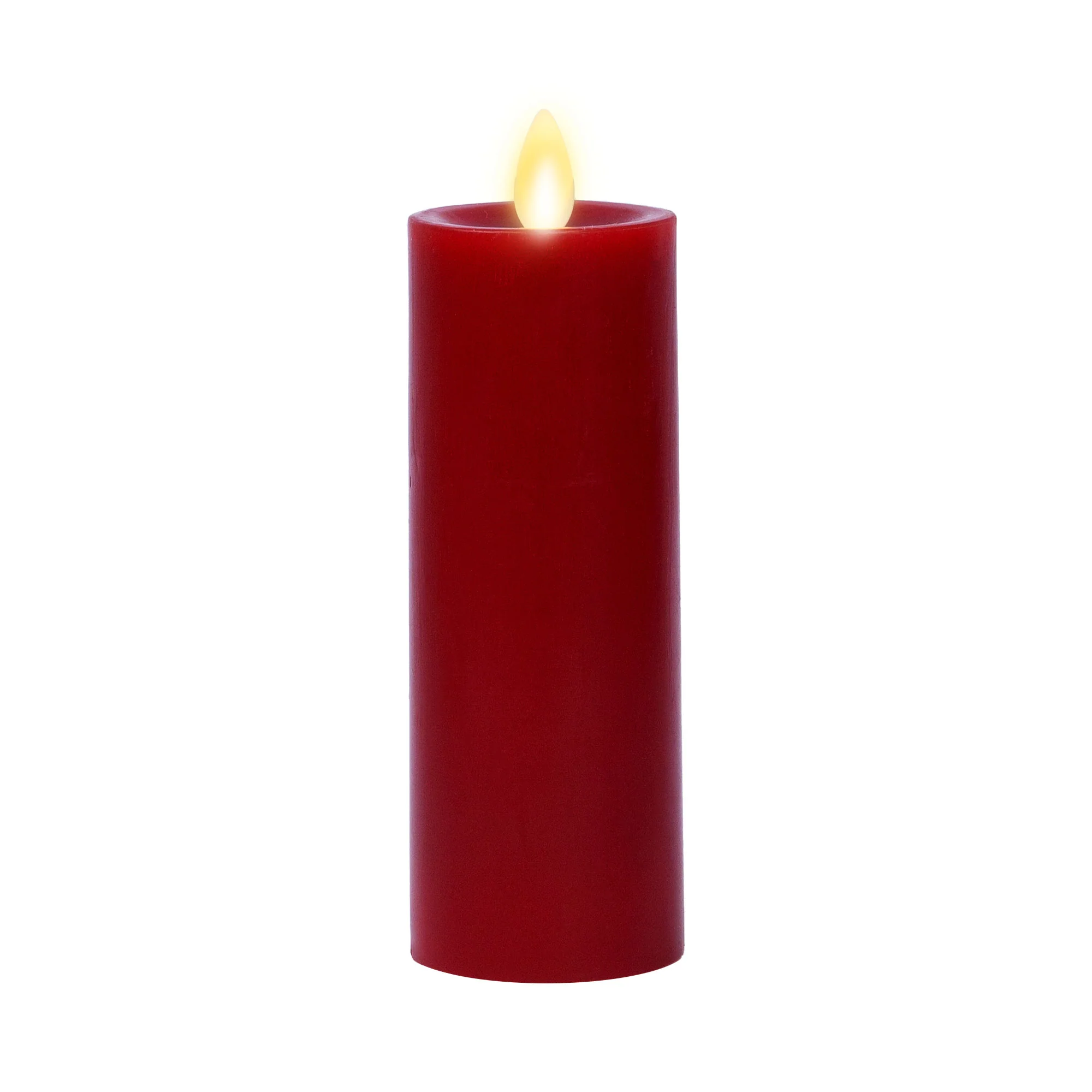 Burgundy Flameless Candle Slim Pillar - Image 13