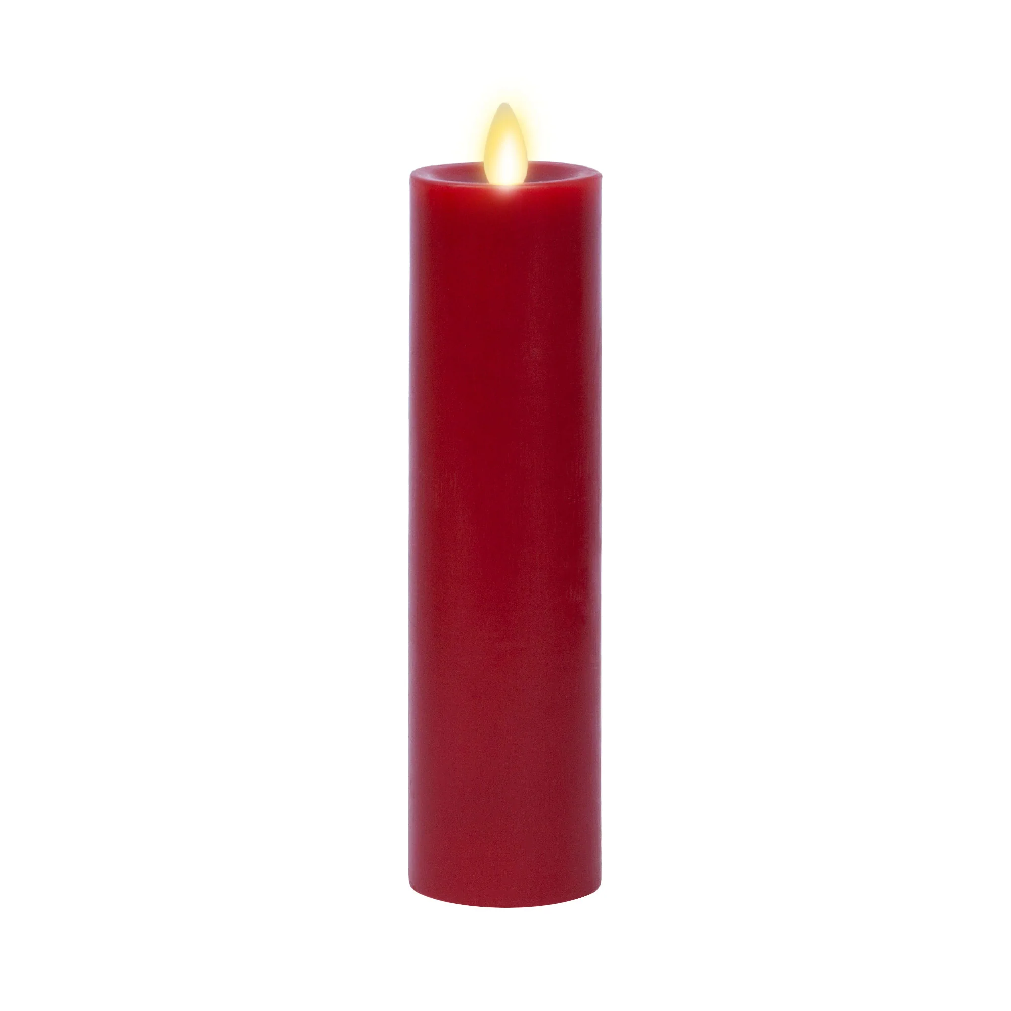 Burgundy Flameless Candle Slim Pillar - Image 14