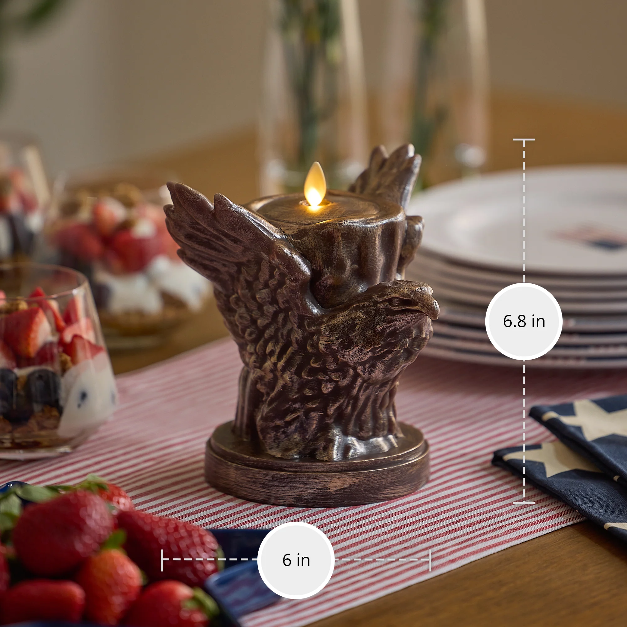 Burnt Umber Flameless Candle American Eagle - Image 4