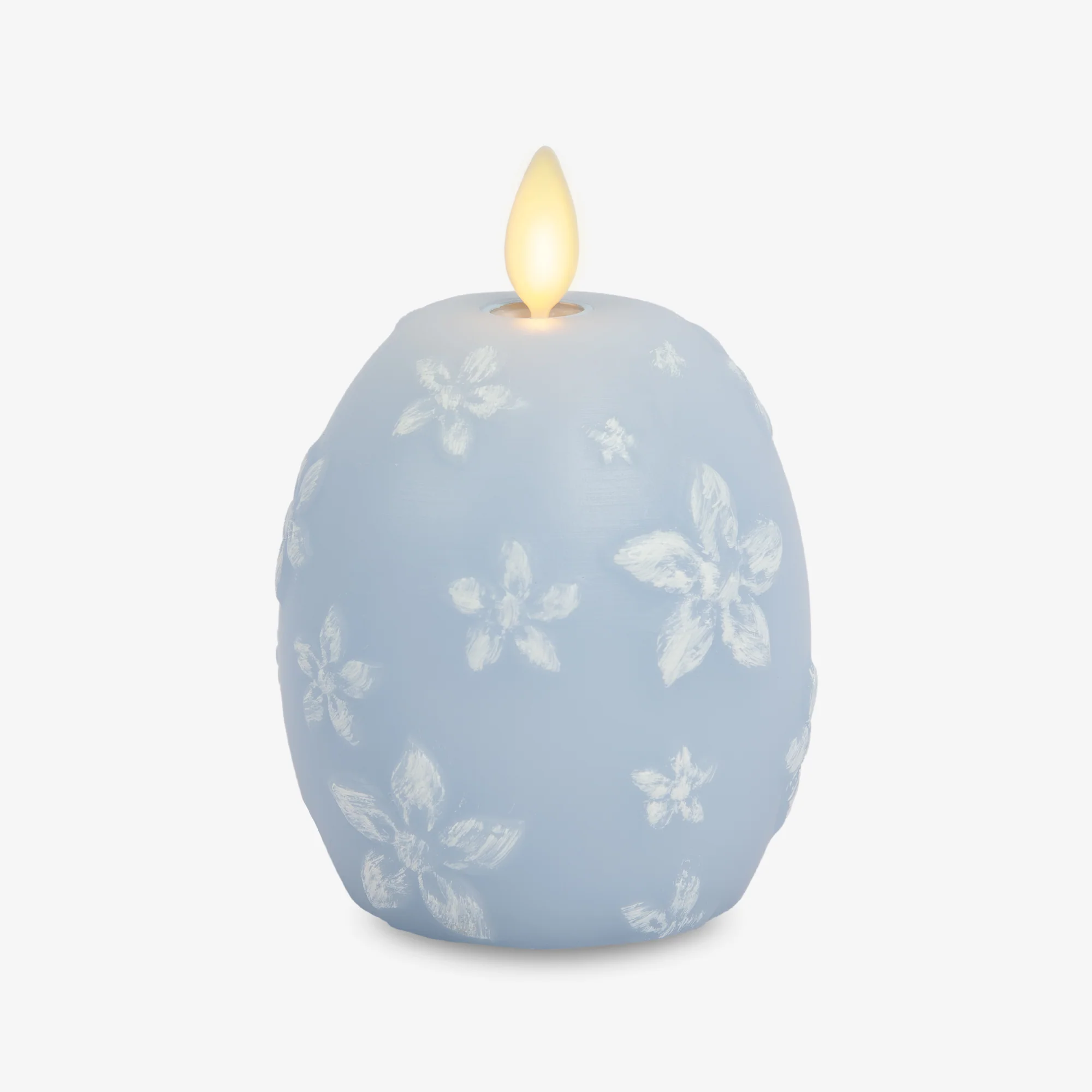 Cashmere Blue Flameless Candle Floral Egg - Image 7