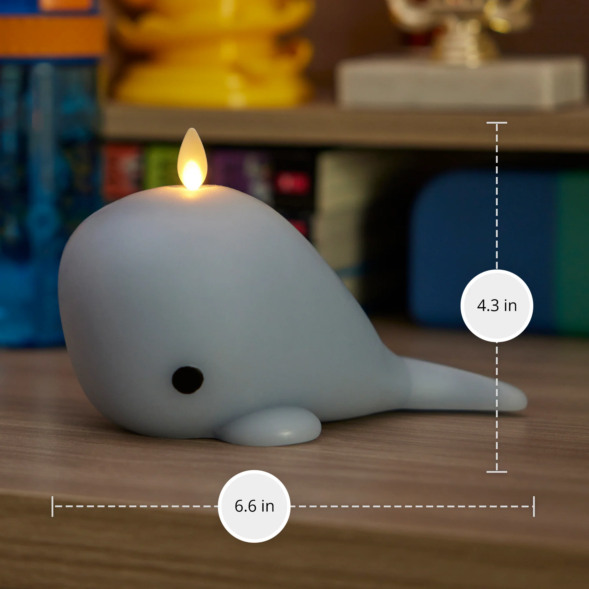 Celestial Blue Flameless Candle Whale - Image 7