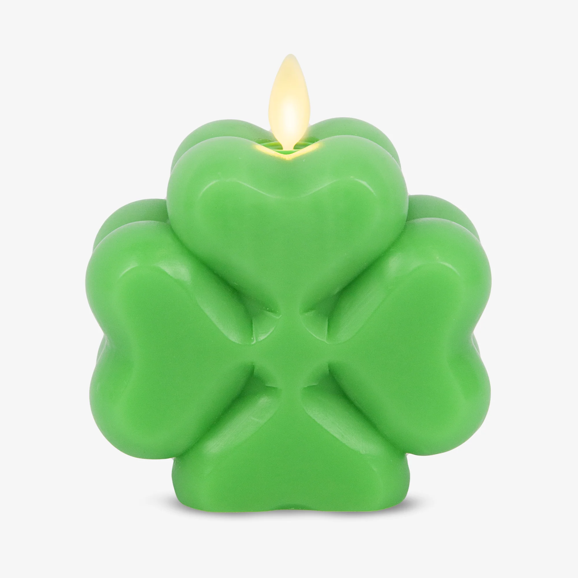 Classic Green Flameless Candle Clover - Image 6