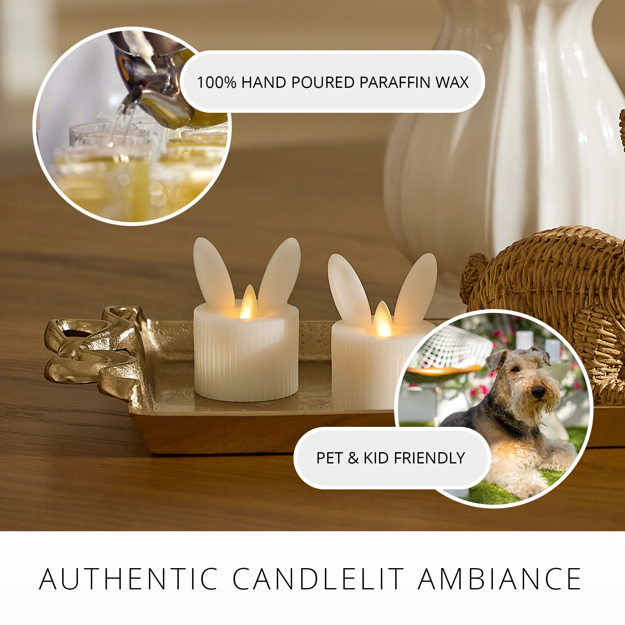 Cotton Cloud Flameless Candle Bunny Tealights - Image 3