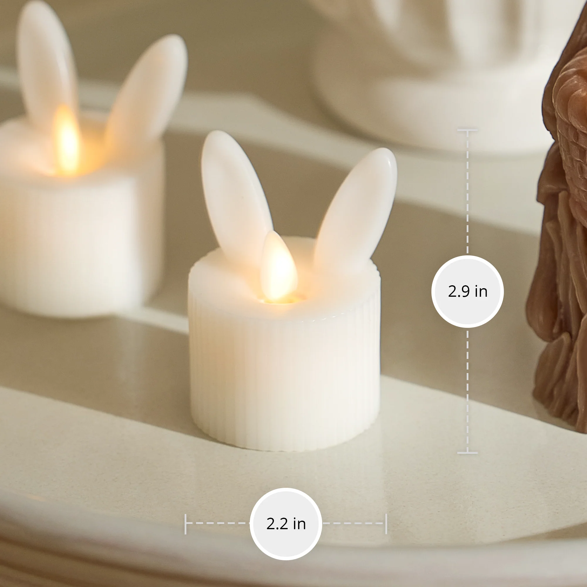 Cotton Cloud Flameless Candle Bunny Tealights - Image 4