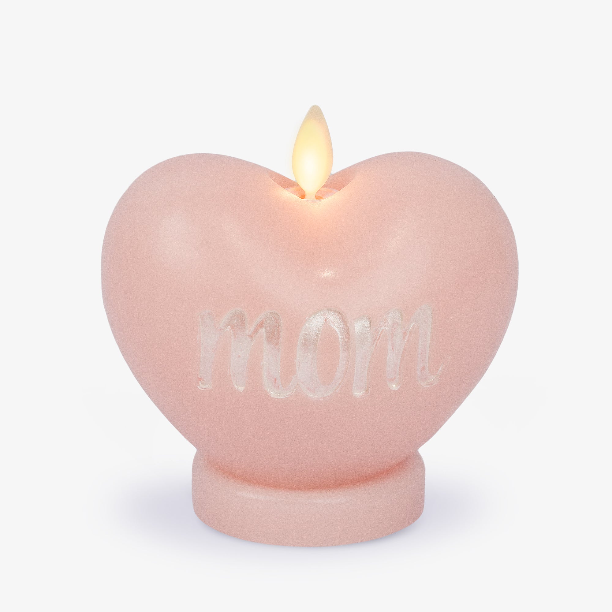 Crystal Rose "MOM" Standing Heart Flameless Candle - Image 7