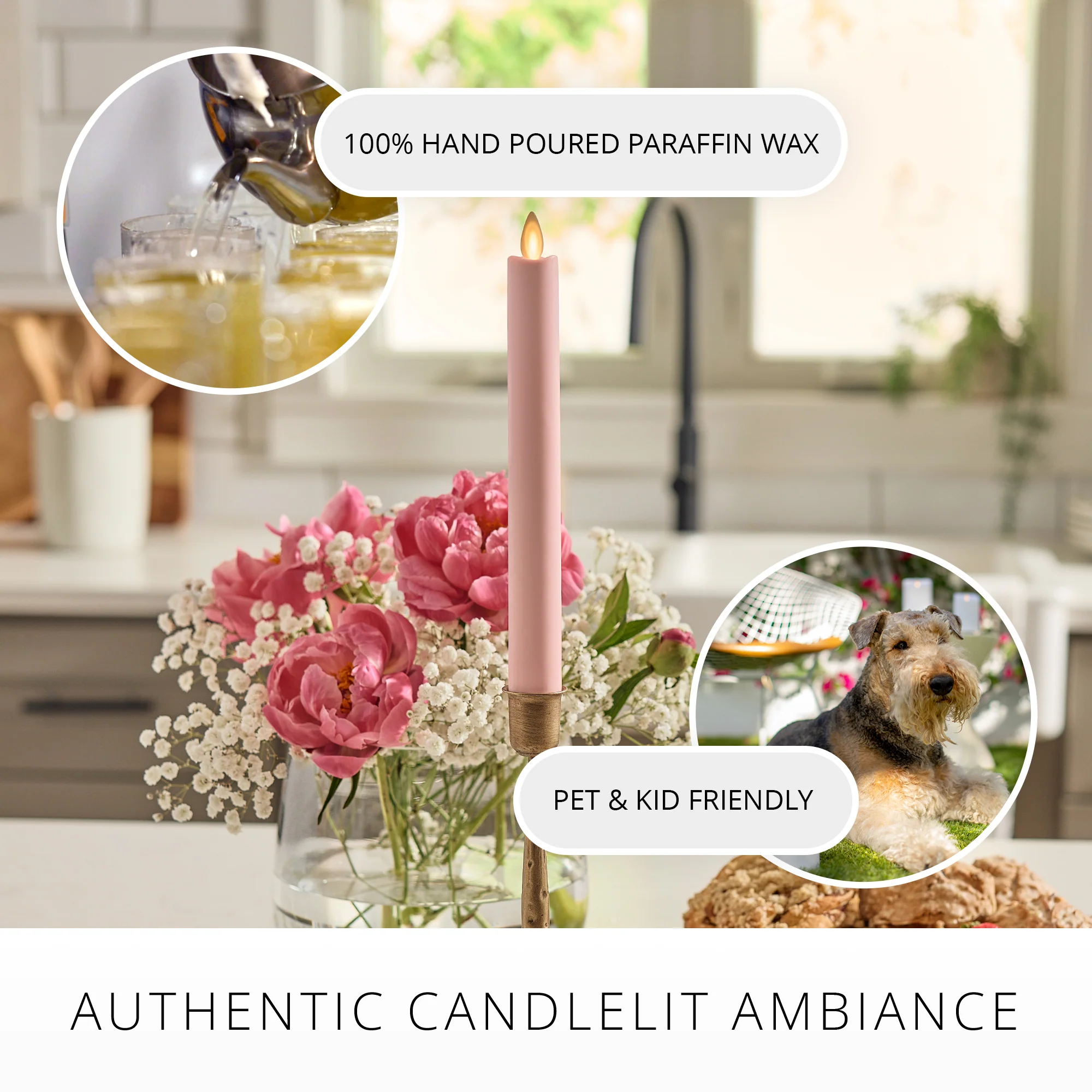 Crystal Rose Flameless Candle Taper - Image 7