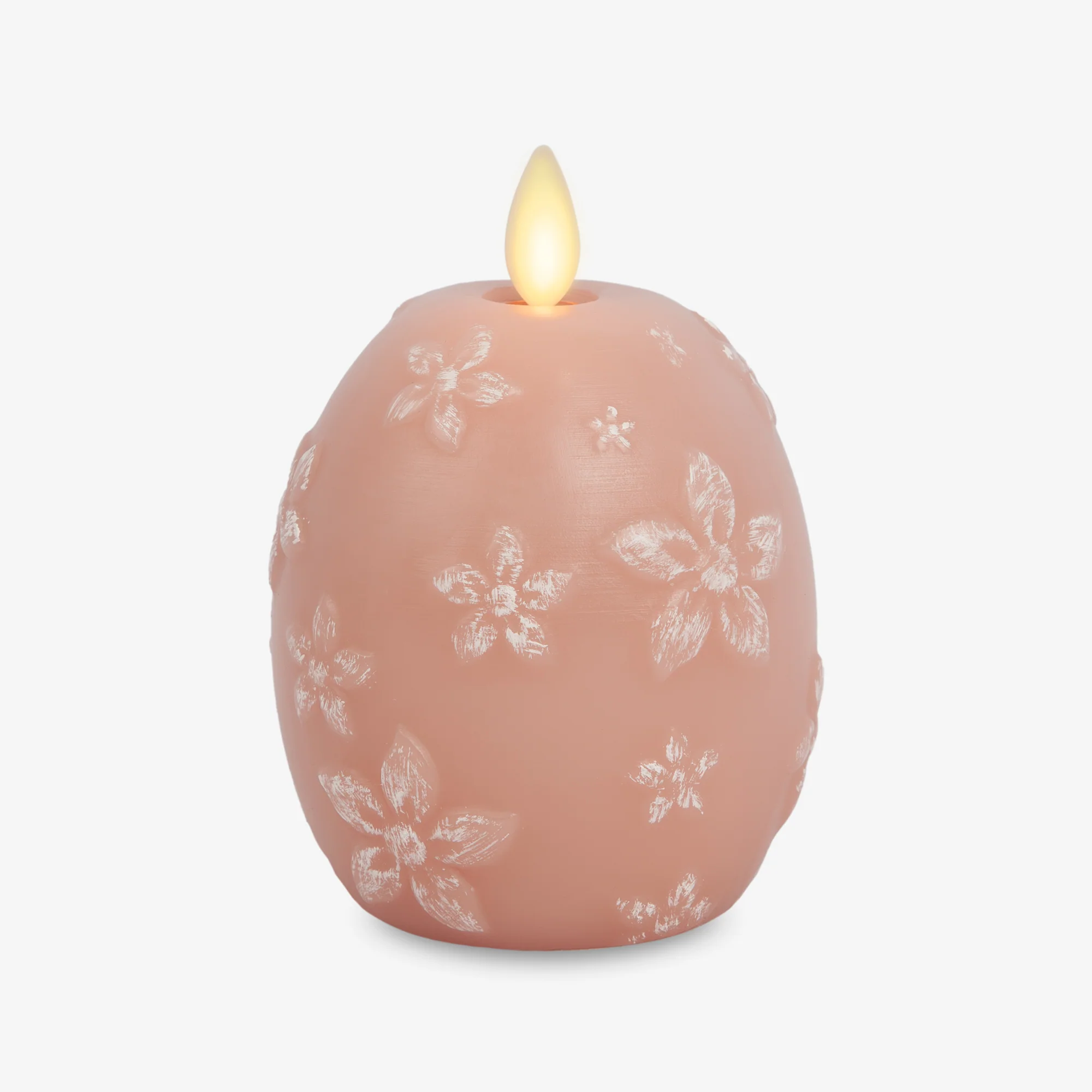 Dusky Rose Flameless Candle Floral Egg - Image 6
