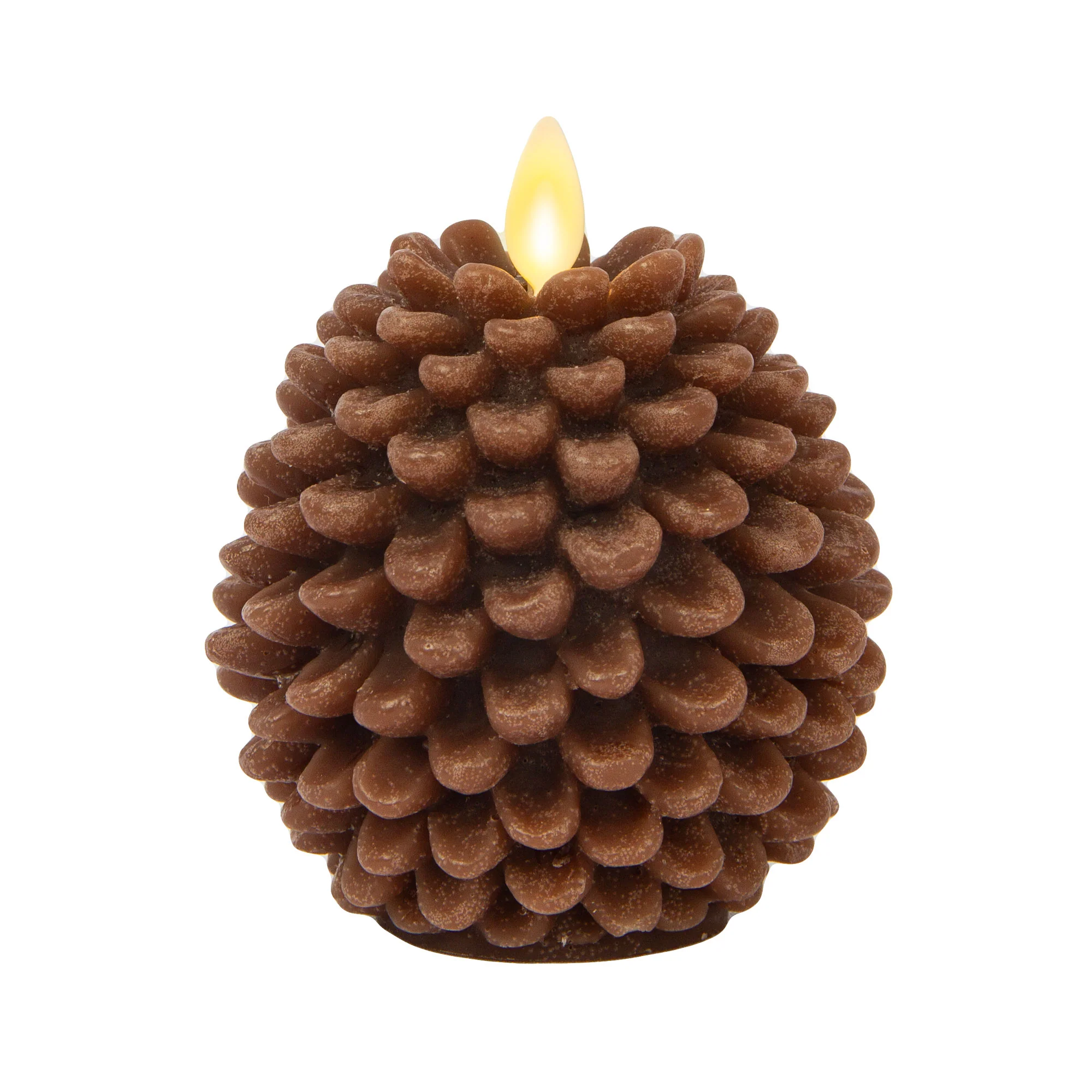 Brown Flameless Candle Pinecone - Image 6
