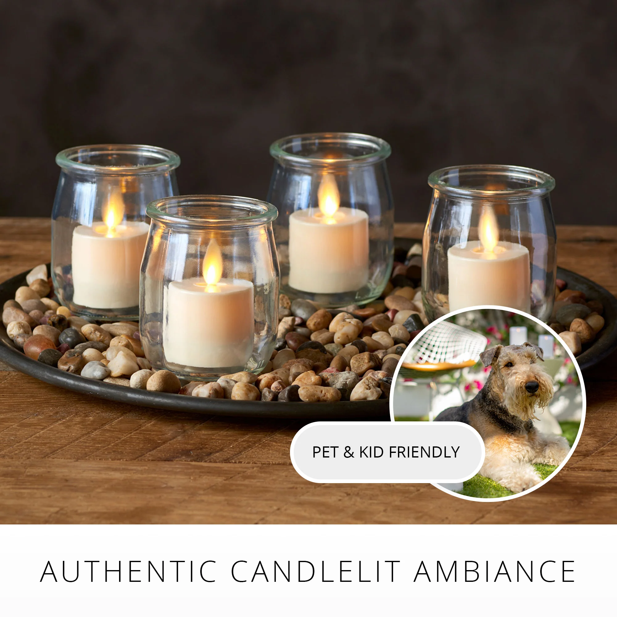 Pearl Ivory Flameless Candle Tealights - Flat Top - Set of 4 - Image 4