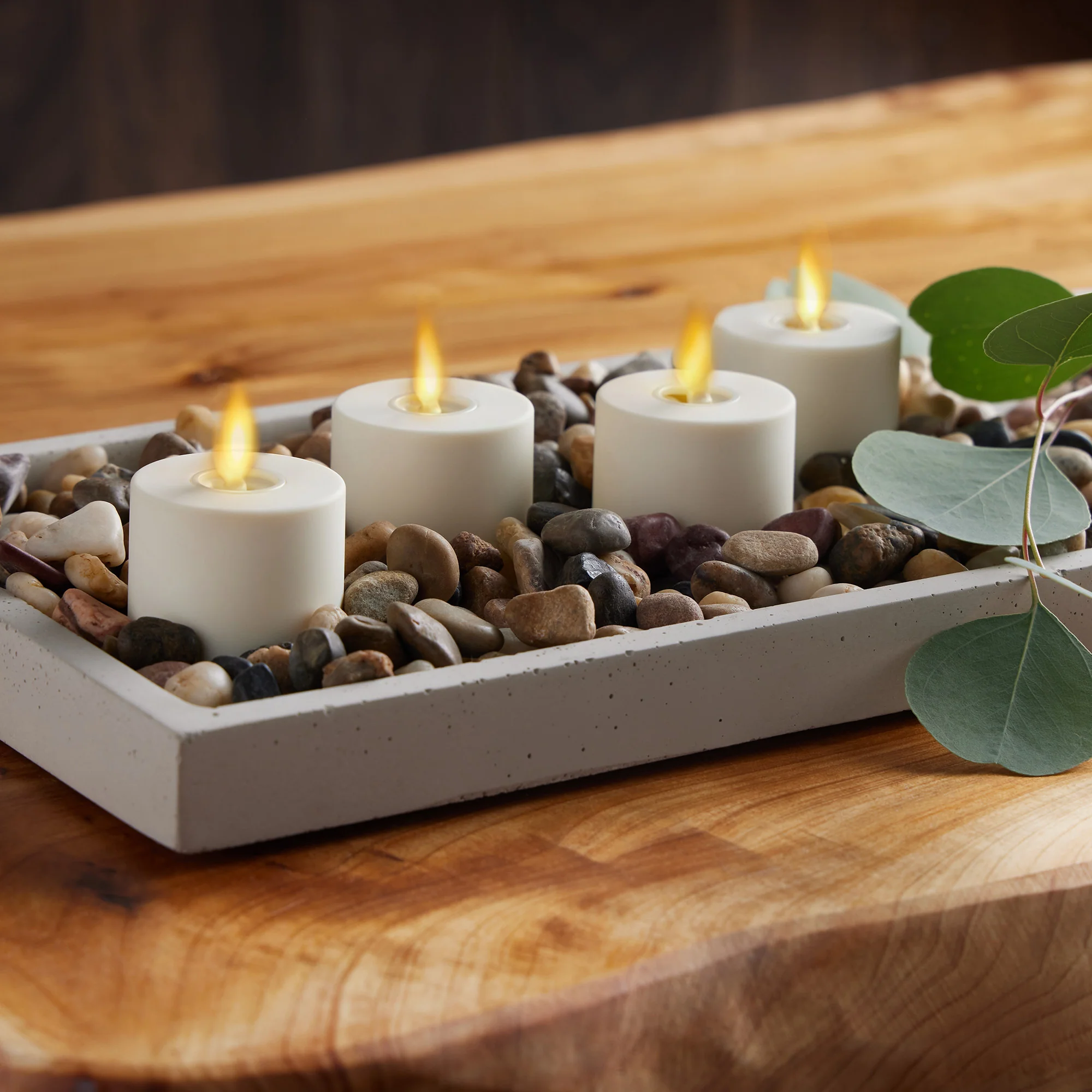 Pearl Ivory Flameless Candle Tealights - Flat Top - Set of 4 - Image 6