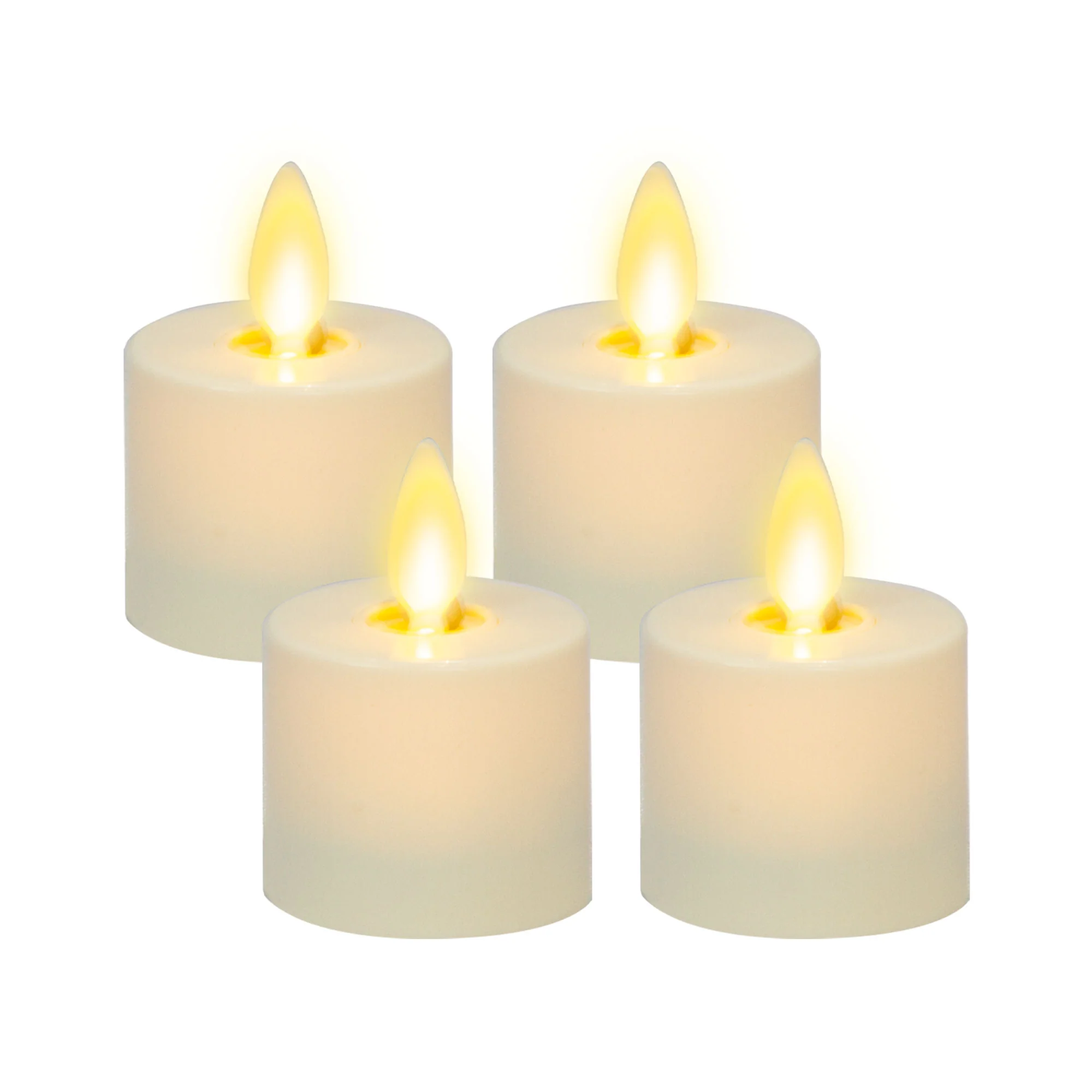 Pearl Ivory Flameless Candle Tealights - Flat Top - Set of 4 - Image 7