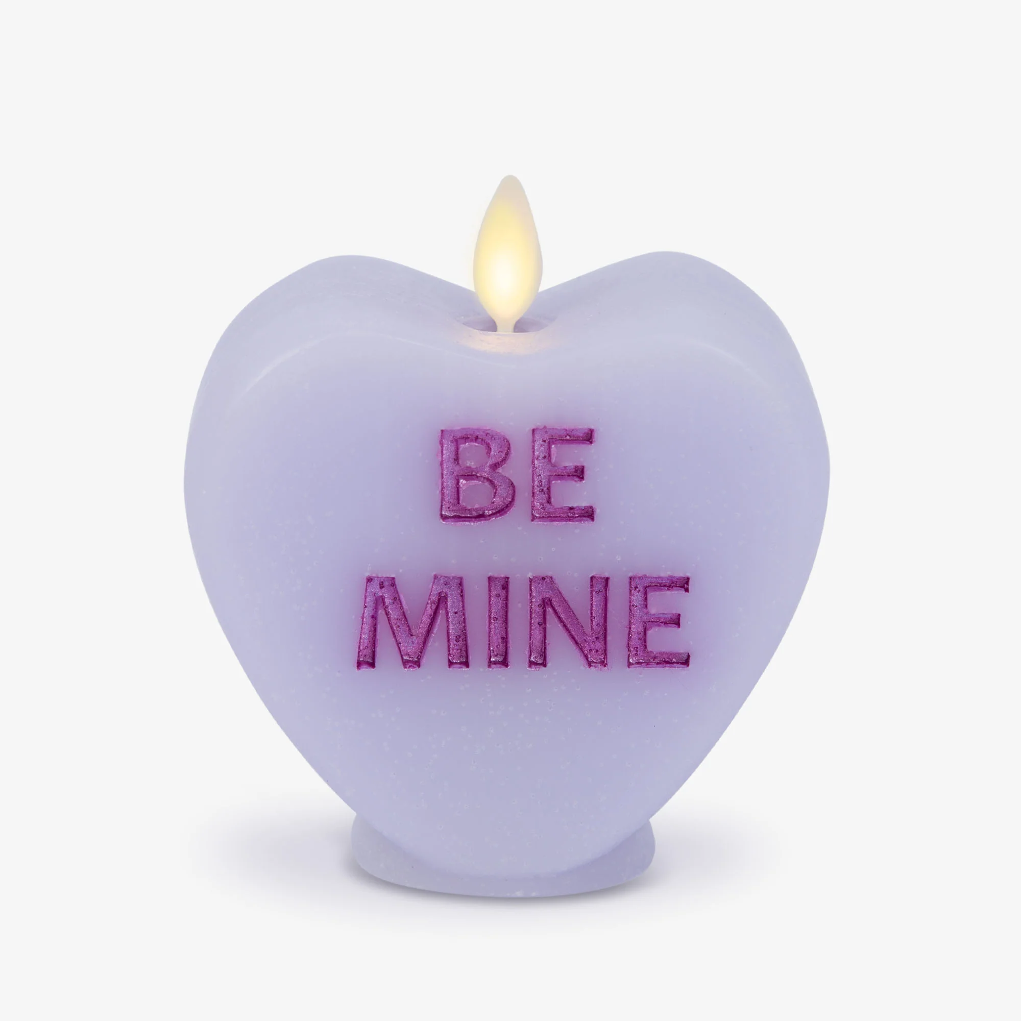 Gentle Lavender Flameless Candle Candy Heart "BE MINE" - Image 8