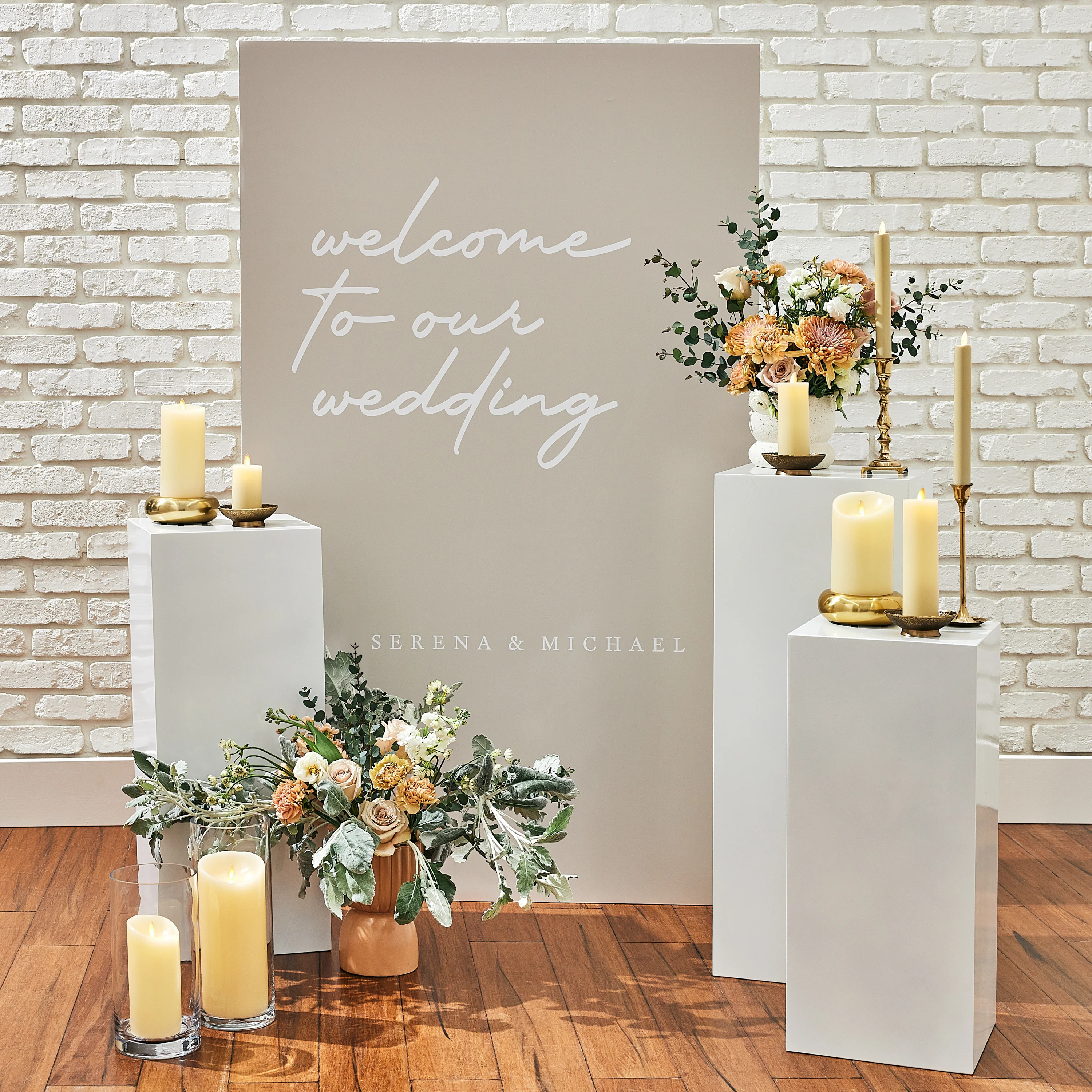 Ivory Flameless Candle Pillar -Scallop Top - 4" Width - Image 3