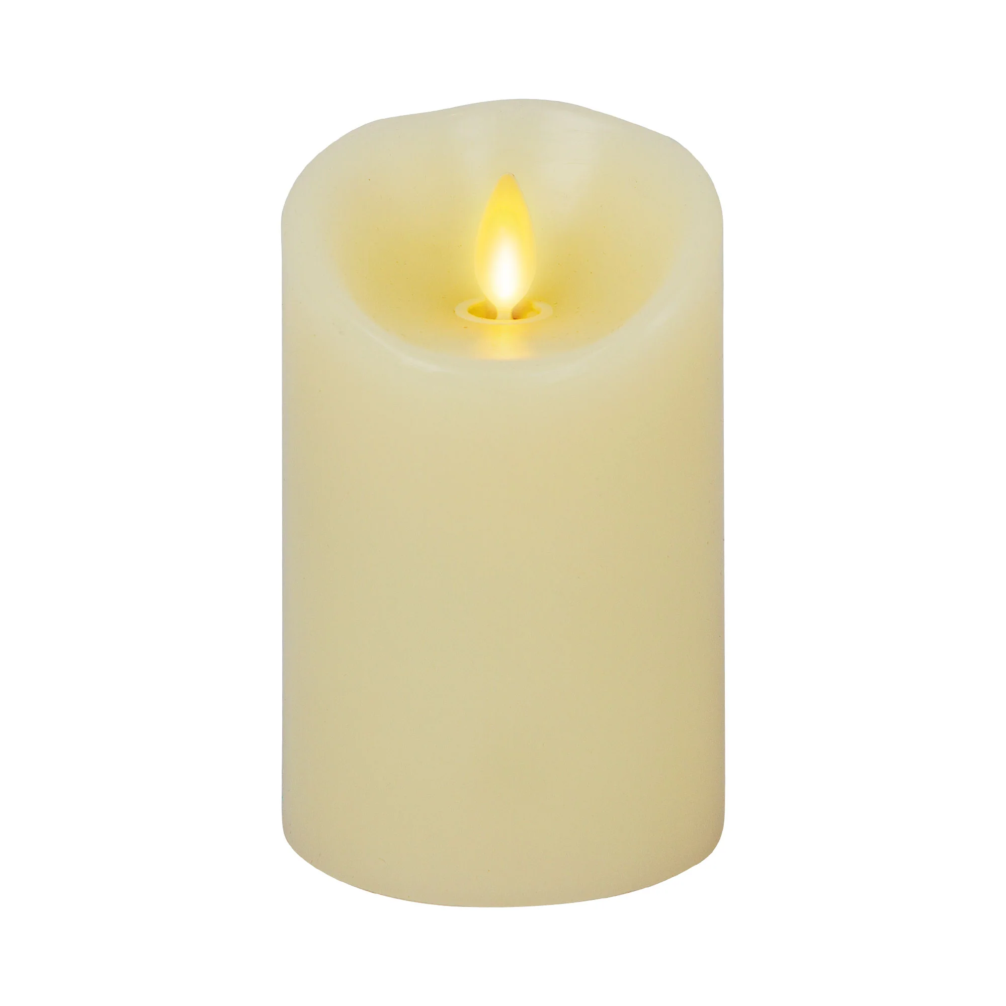 Ivory Flameless Candle Pillar - Scallop Top Vanilla Scented - 3” Width - Image 11
