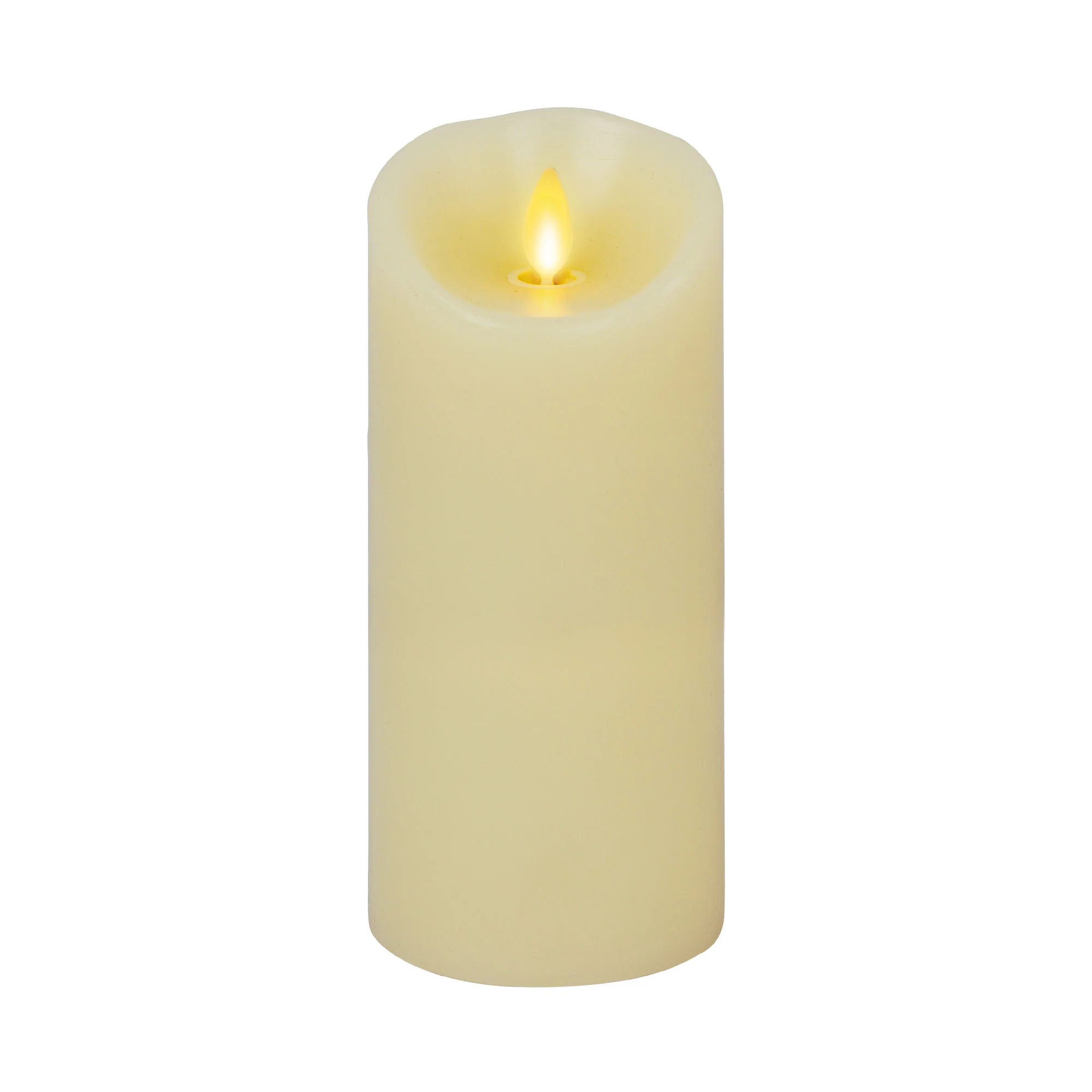 Ivory Flameless Candle Pillar - Scallop Top Vanilla Scented - 3” Width - Image 13