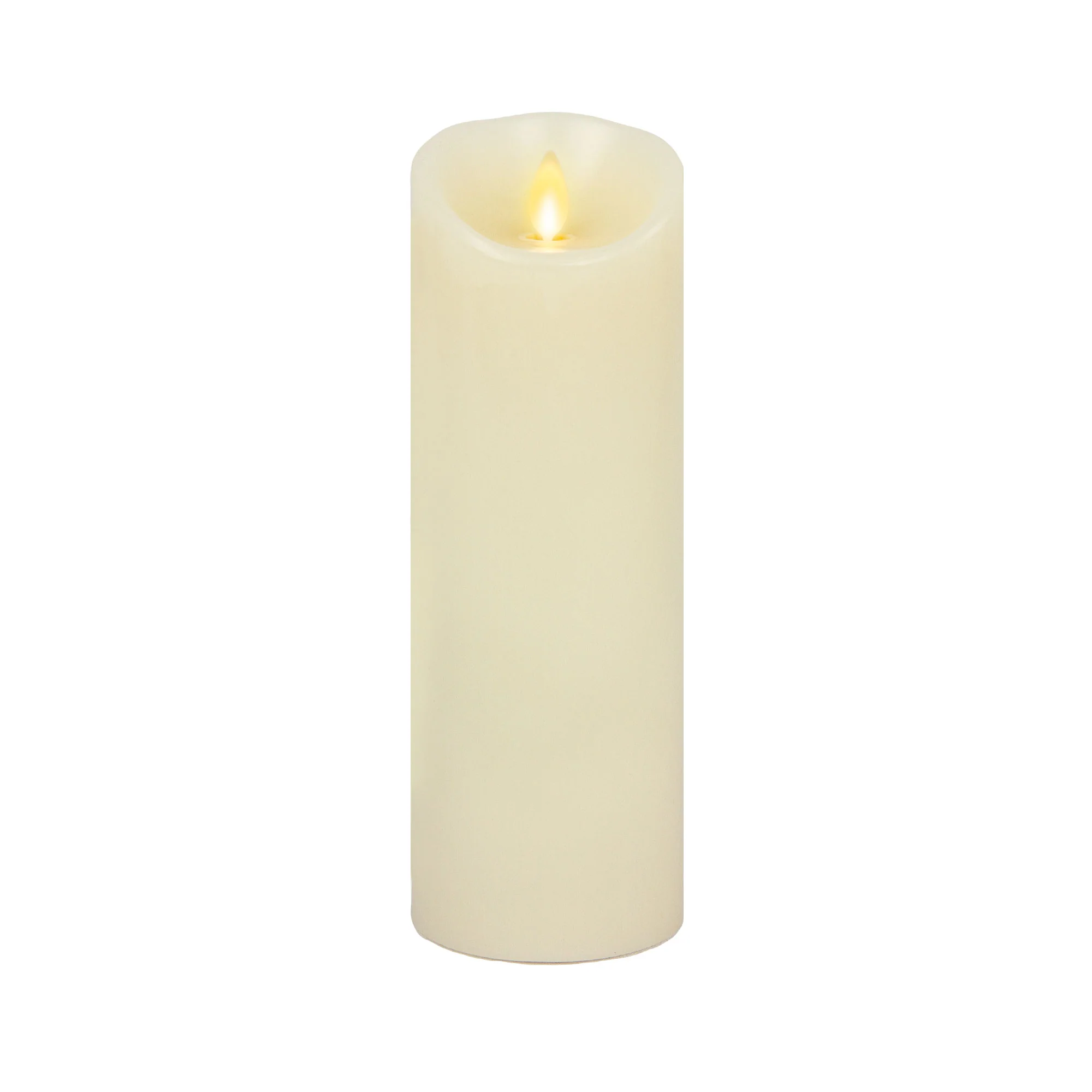 Ivory Flameless Candle Pillar - Scallop Top Vanilla Scented - 3” Width - Image 15