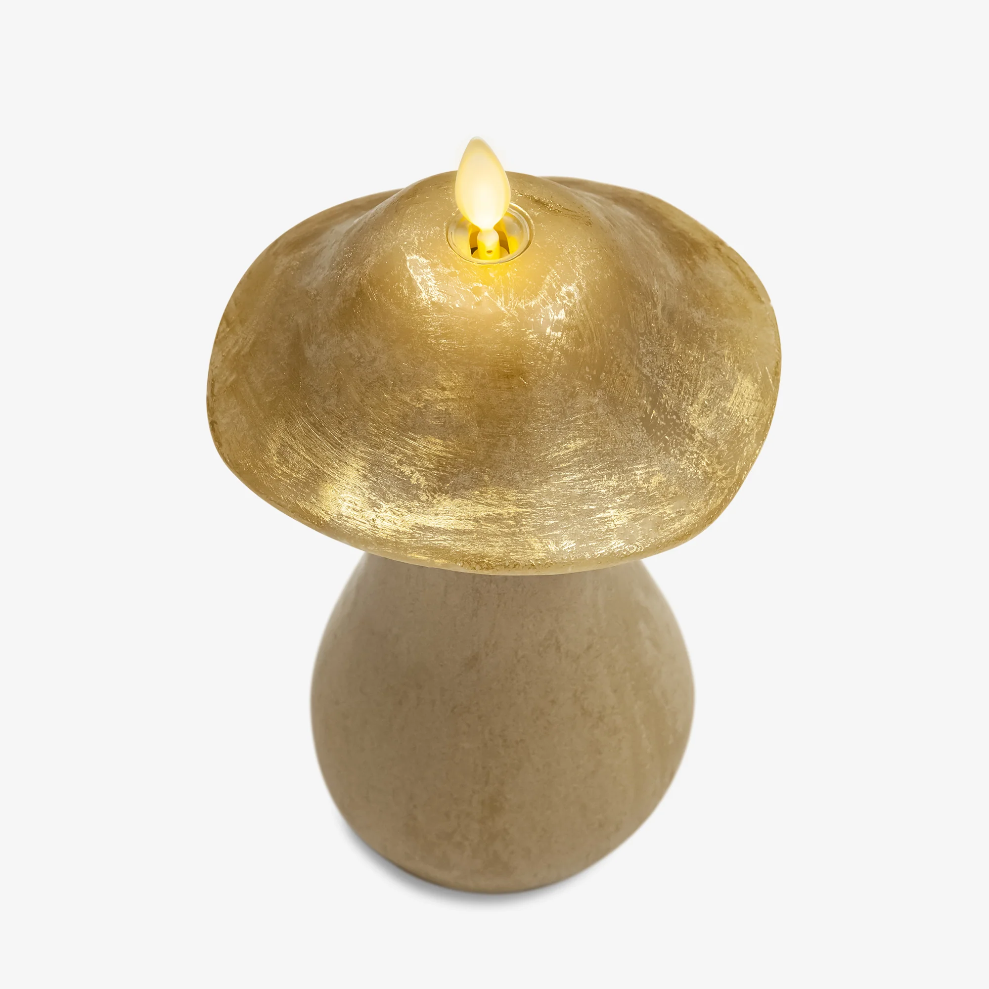 Khaki Large Mushroom Flameless Candle - Image 11