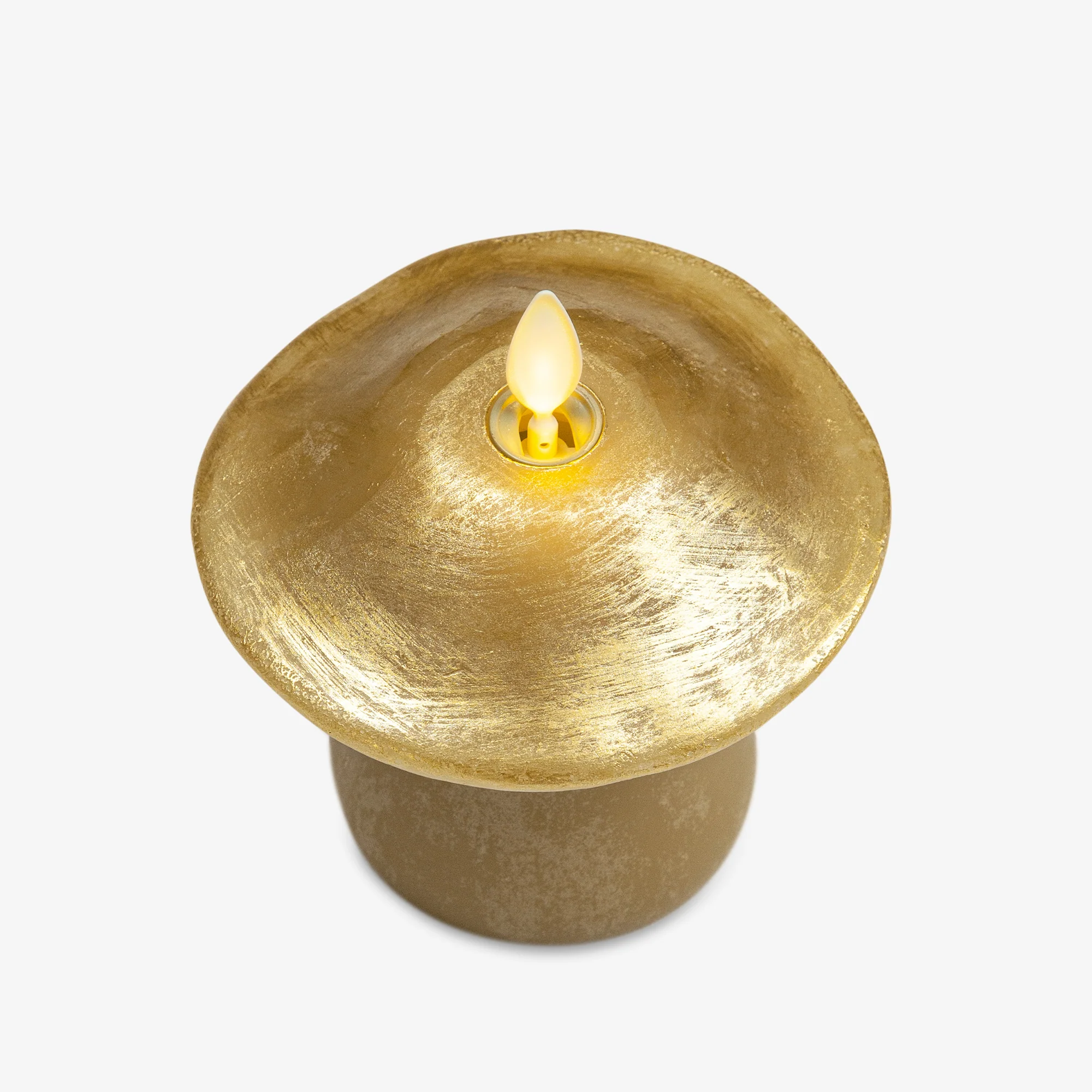 Khaki Small Mushroom Flameless Candle - Image 11
