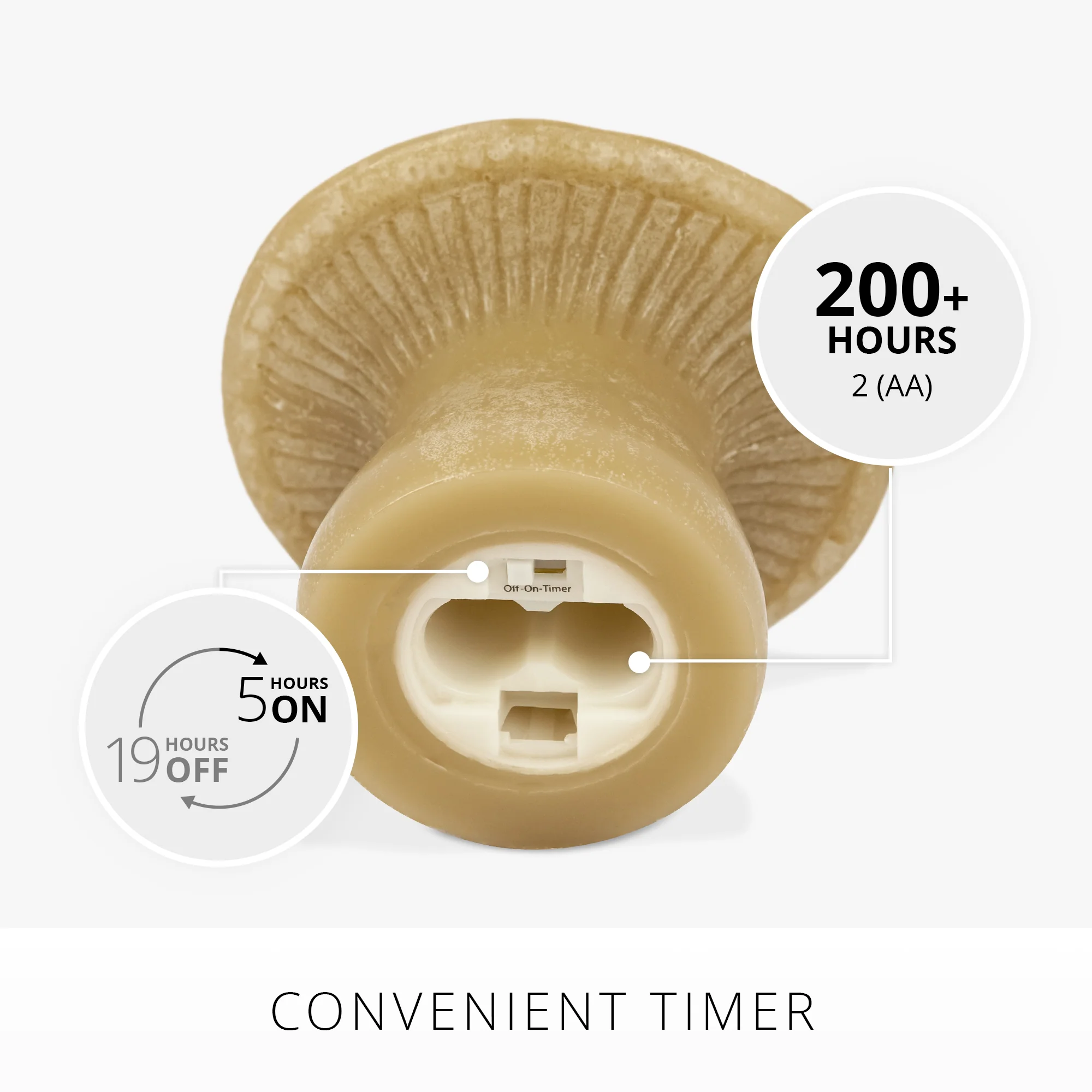 Khaki Small Mushroom Flameless Candle - Image 7