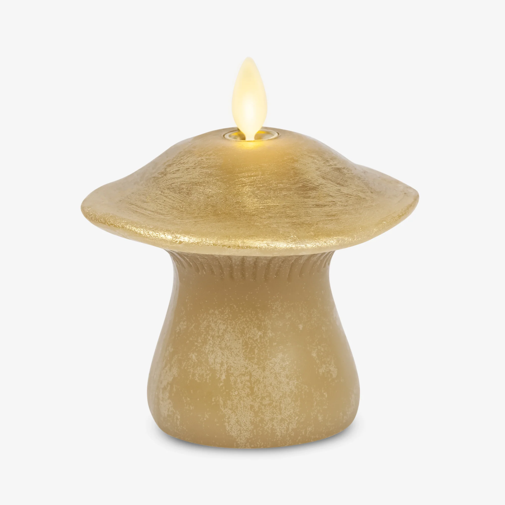 Khaki Small Mushroom Flameless Candle - Image 9