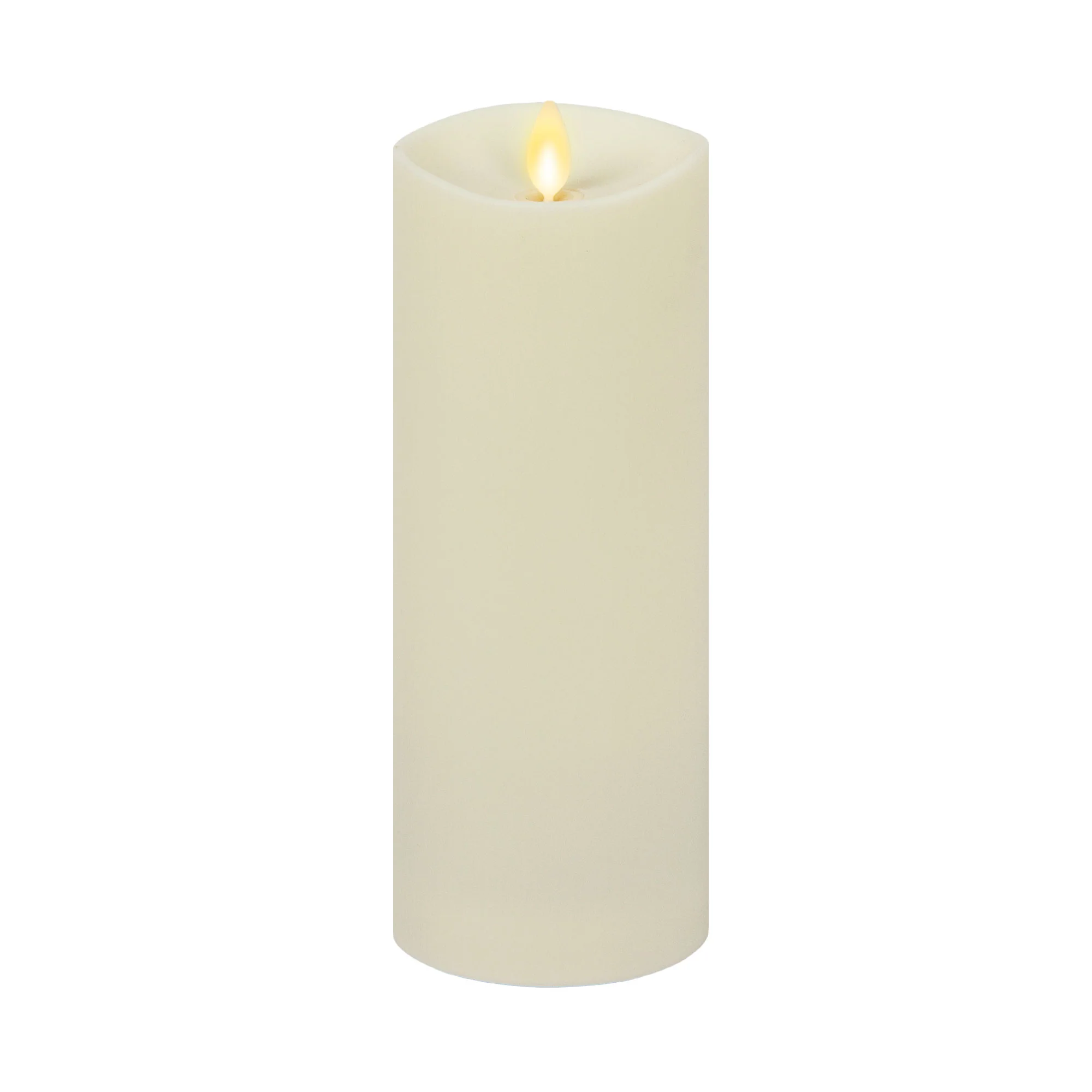 Pearl Ivory Outdoor Flameless Candle Pillar - Melted Top - 3.25" Width - Image 13