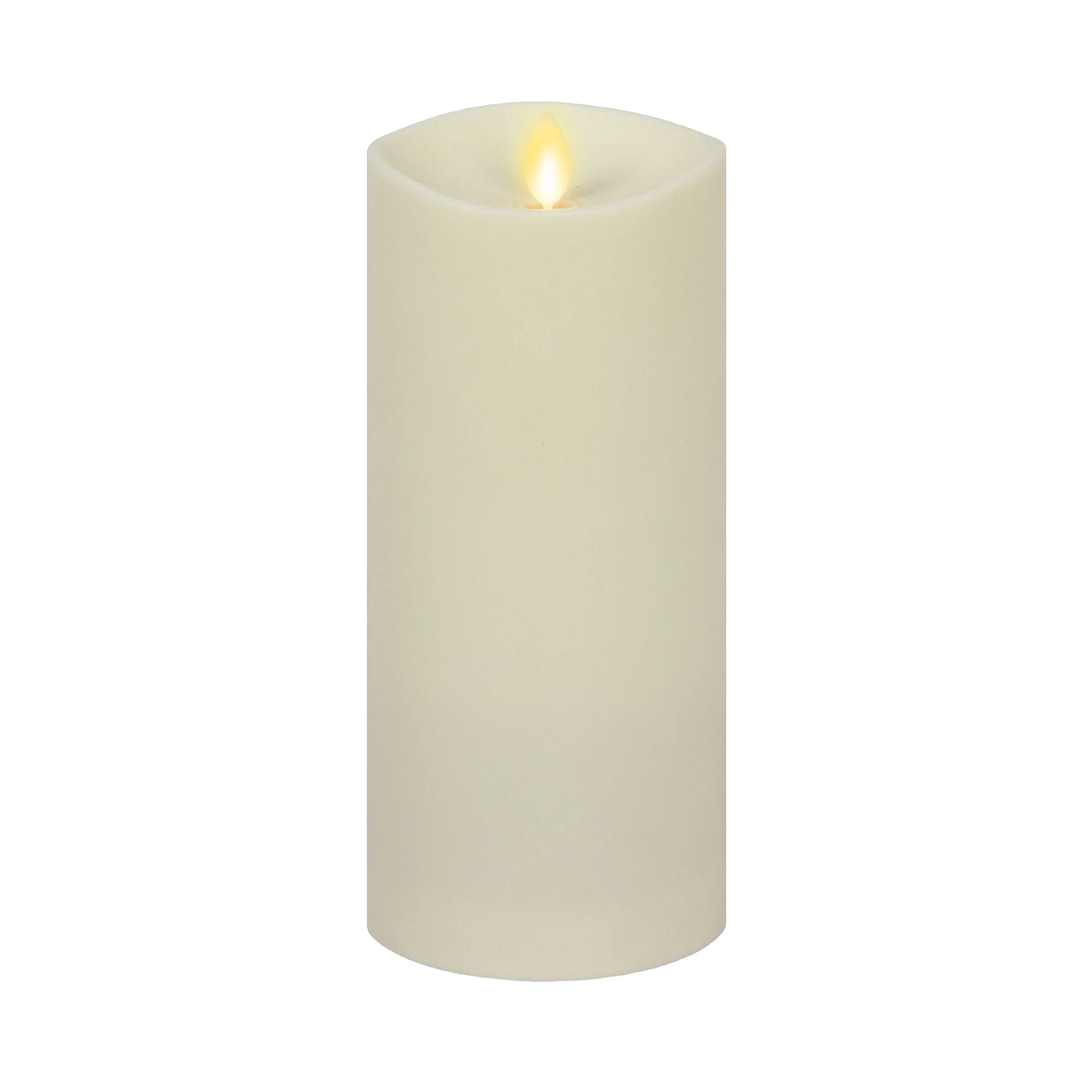 Outdoor Flameless Ivory Pearl Candle Pillar - Melted Top - 3.75" Width - Image 13