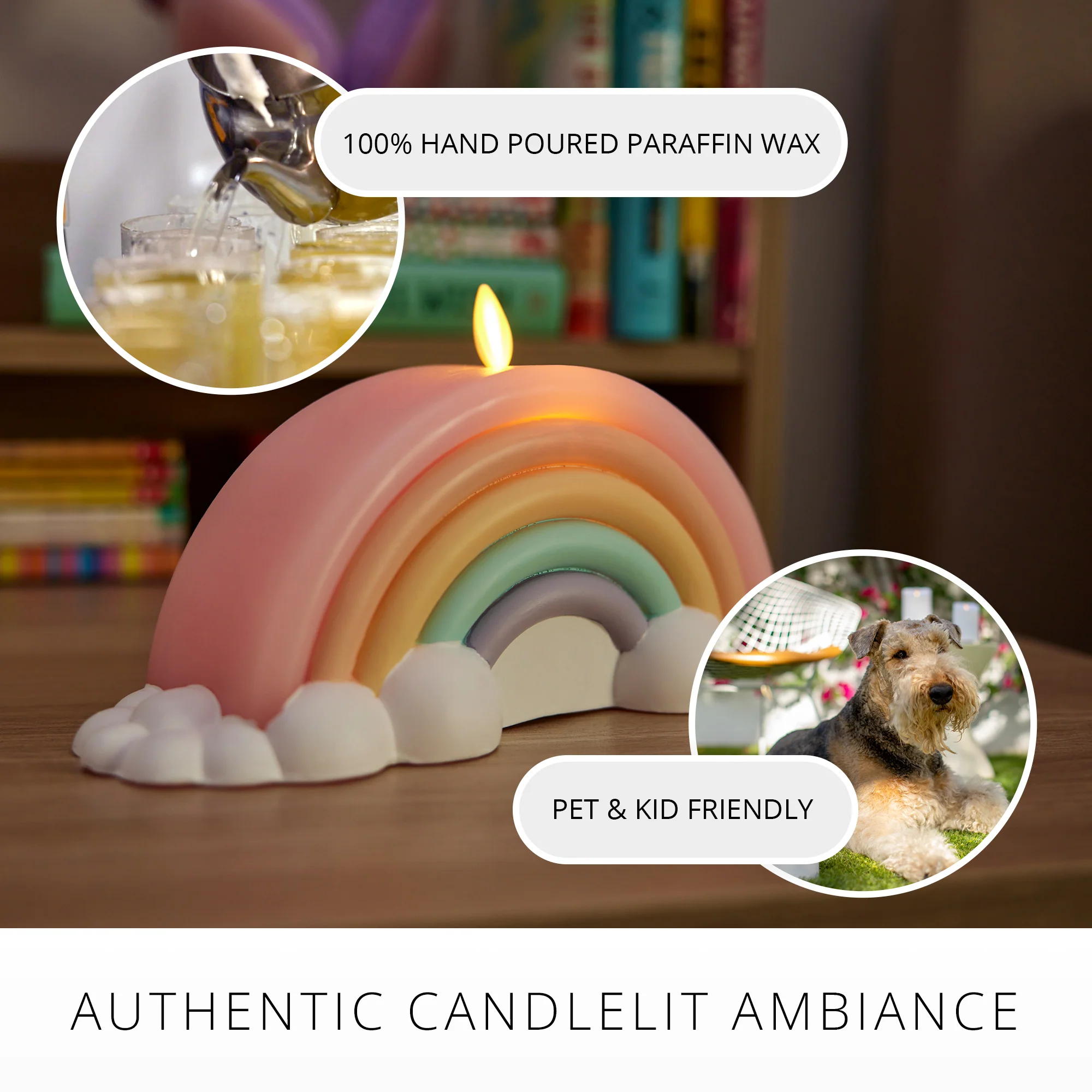Pastel Crystal Rose Flameless Candle Rainbow - Image 6