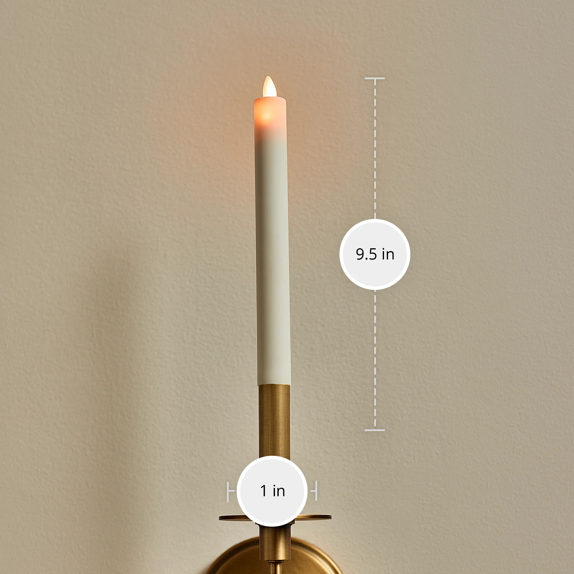 Pearl Ivory Flameless Candle E12 Taper Bulb - Image 7