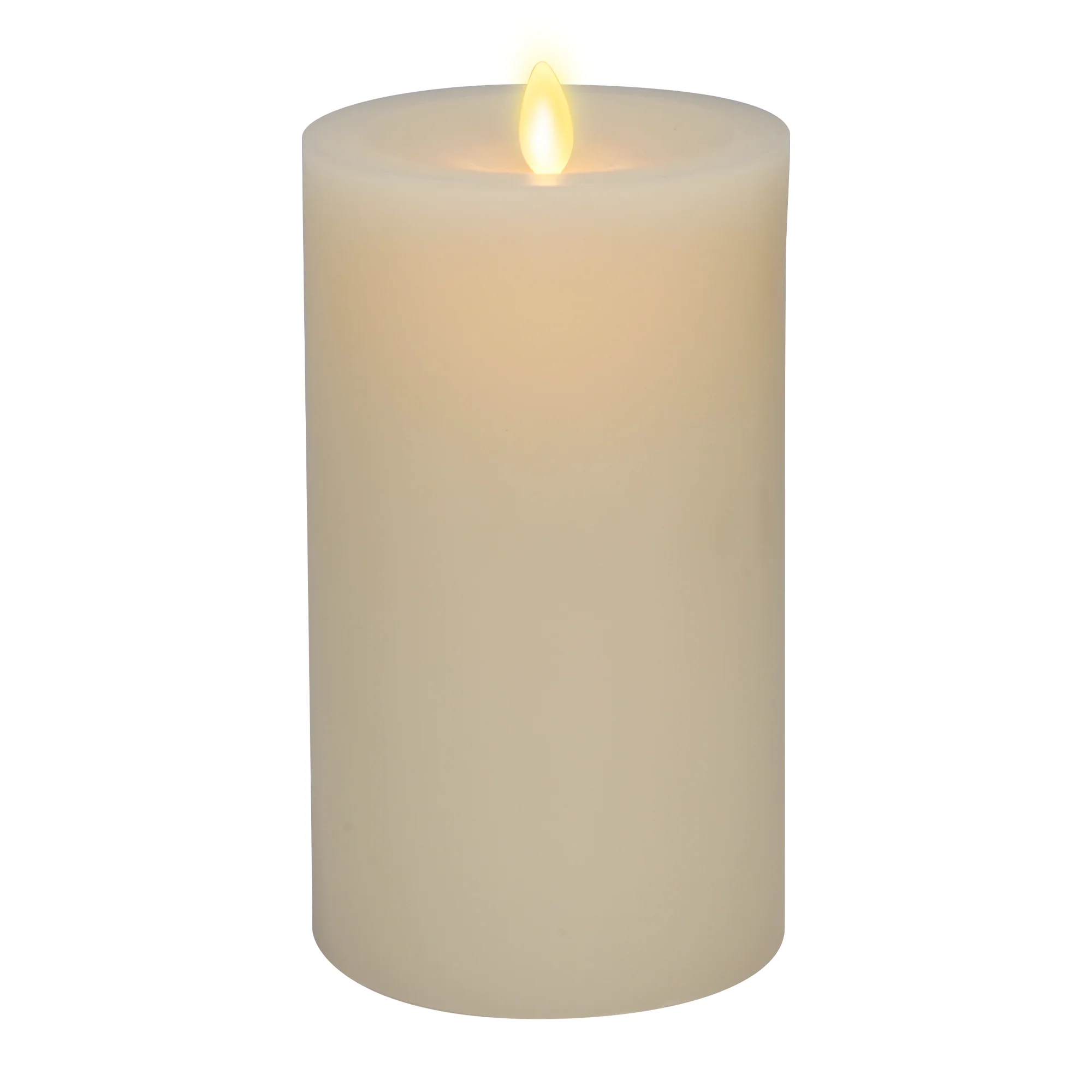 Wick To Flame Pearl Ivory Flameless Candle Pillar - Recessed Top - Image 6