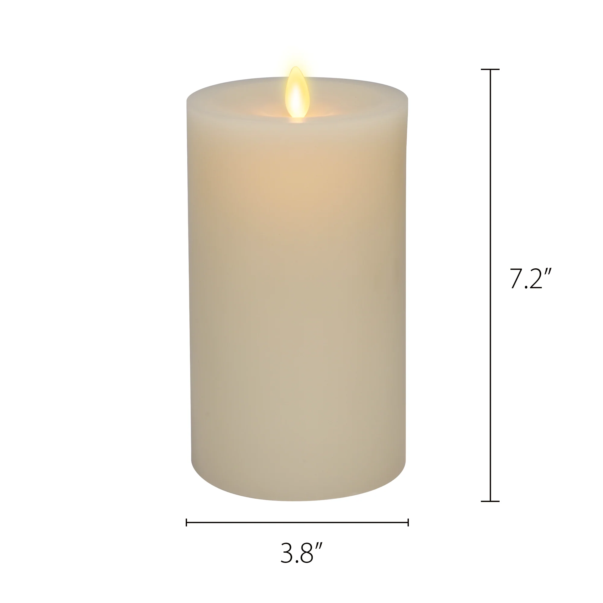 Wick To Flame Pearl Ivory Flameless Candle Pillar - Recessed Top - Image 8