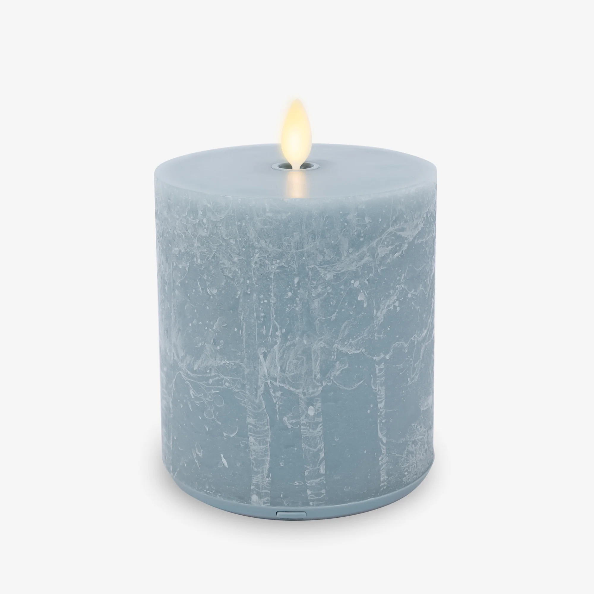 Rechargeable Seaglass Silver Blue Pillar - Image 11