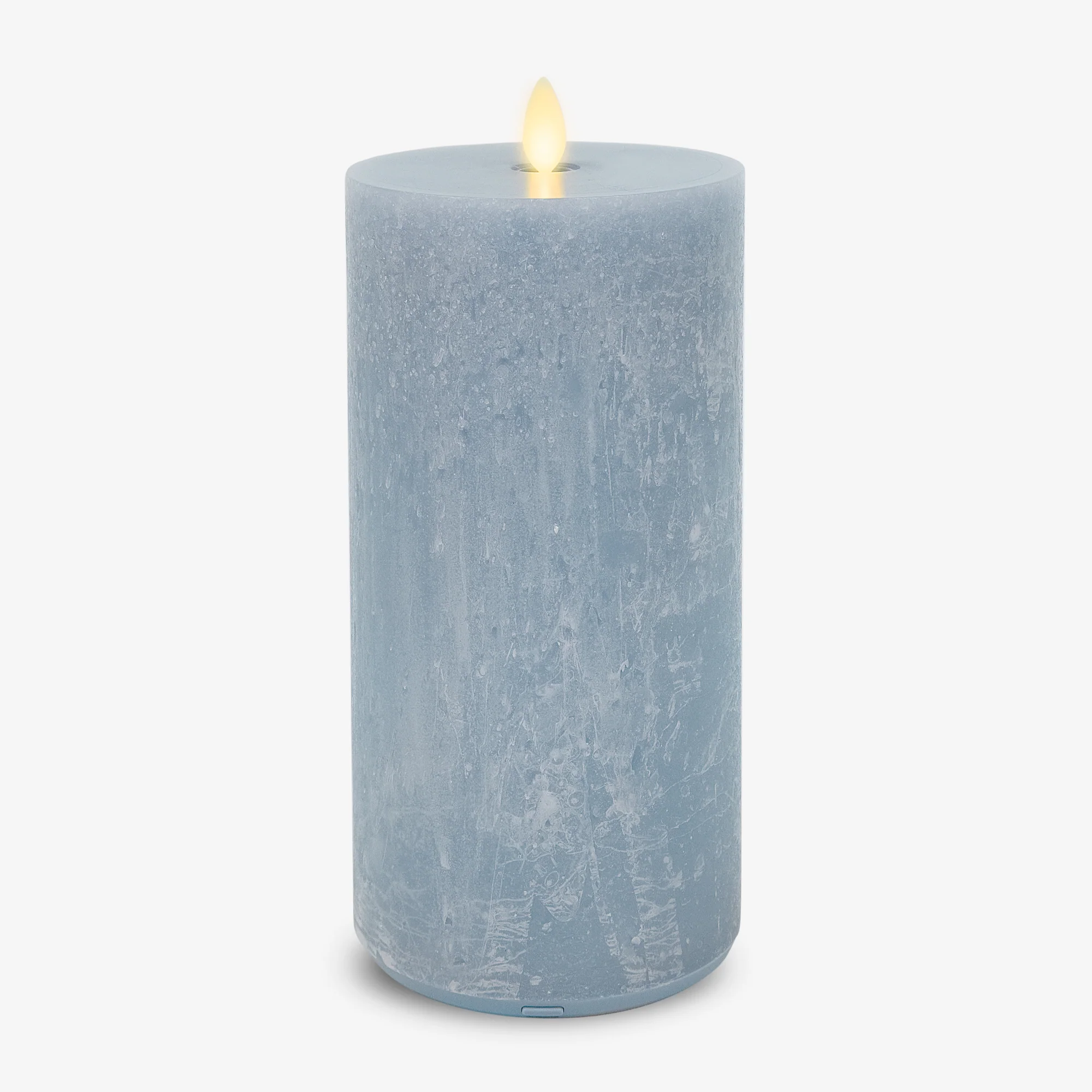 Rechargeable Seaglass Silver Blue Pillar - Image 12