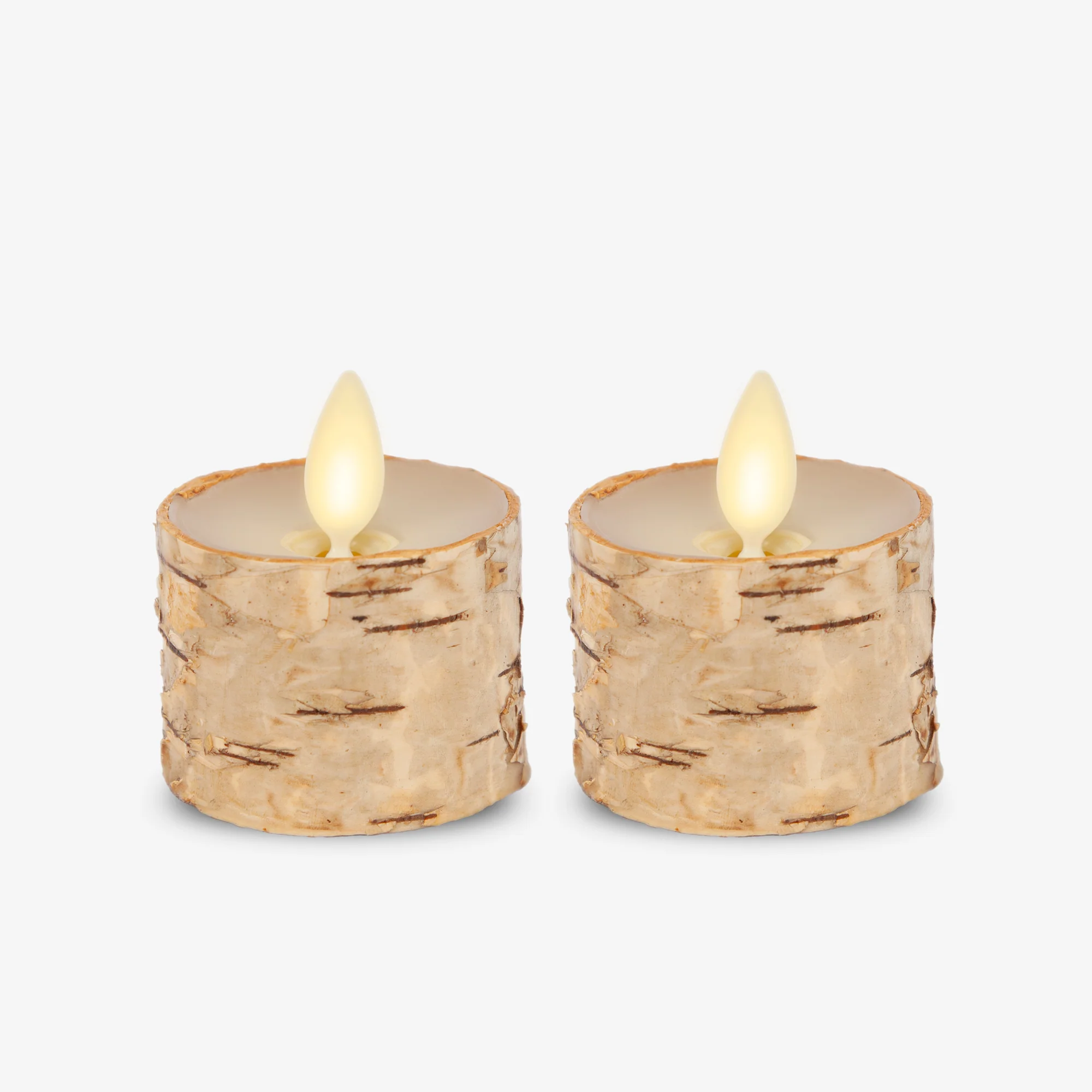 Real Birch Flameless Candle Tealights - Recessed Top - Set of 2 - Image 7