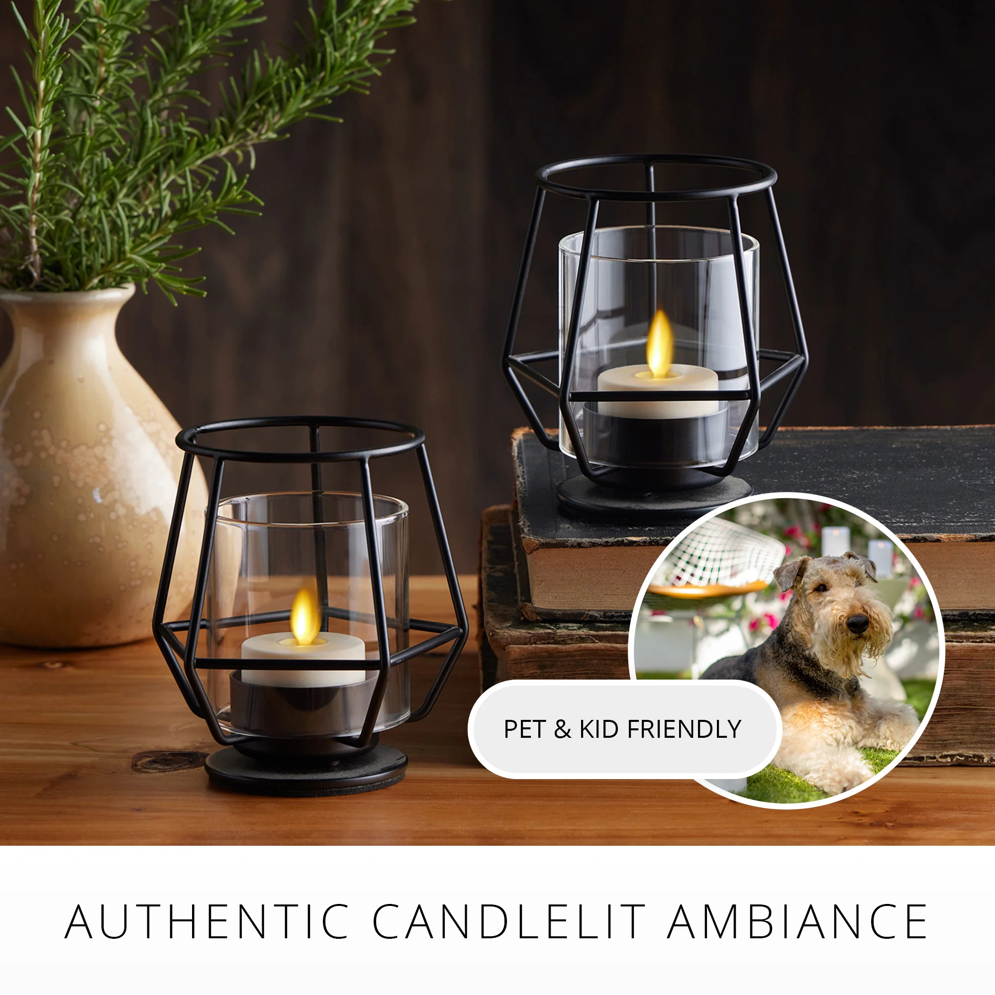 Pearl Ivory Flameless Candle Tealights - Flat Top - Set of 2 - Image 4
