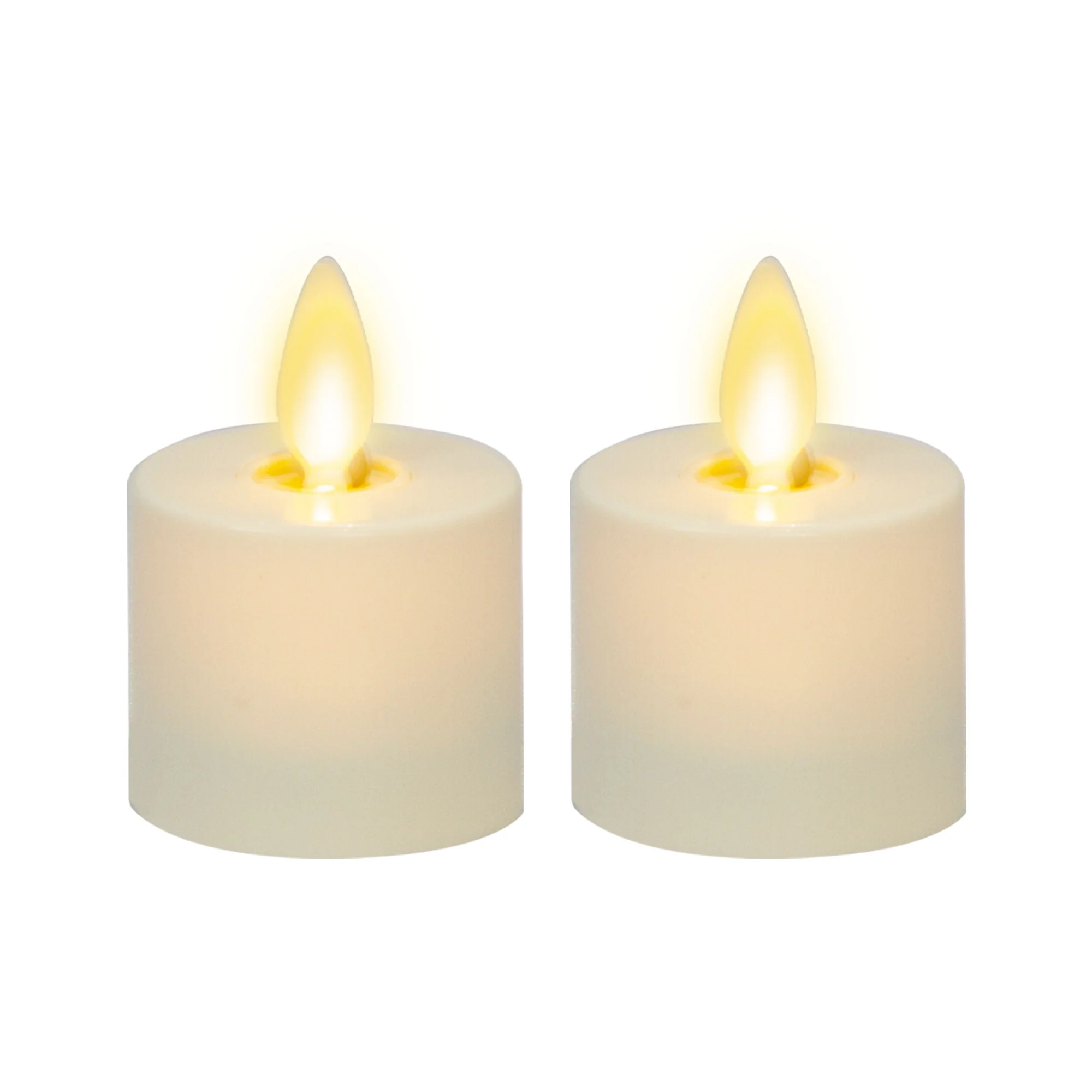 Pearl Ivory Flameless Candle Tealights - Flat Top - Set of 2 - Image 7