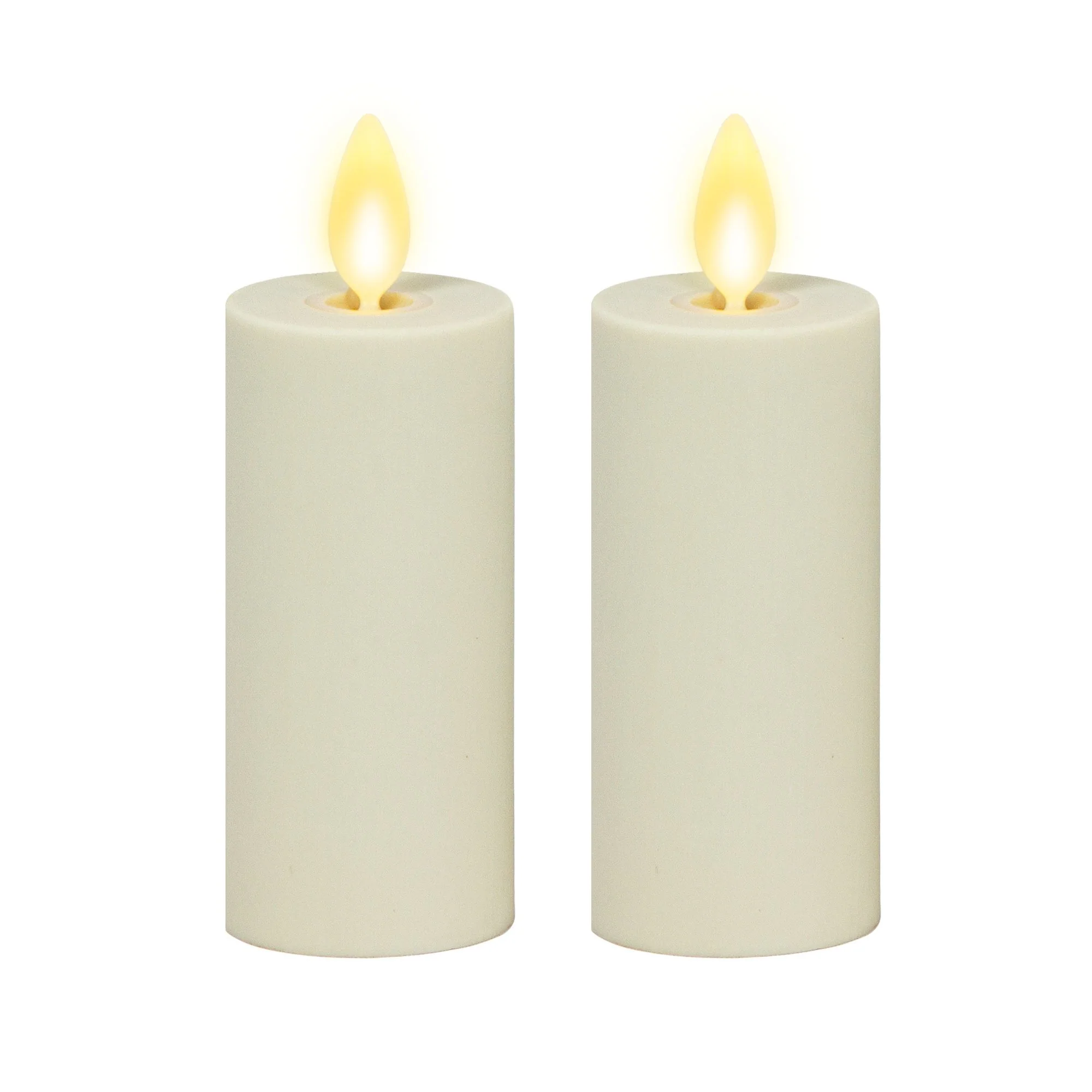 Pearl Ivory Flameless Candle Votive - Flat Top - Set of 2 - Image 3