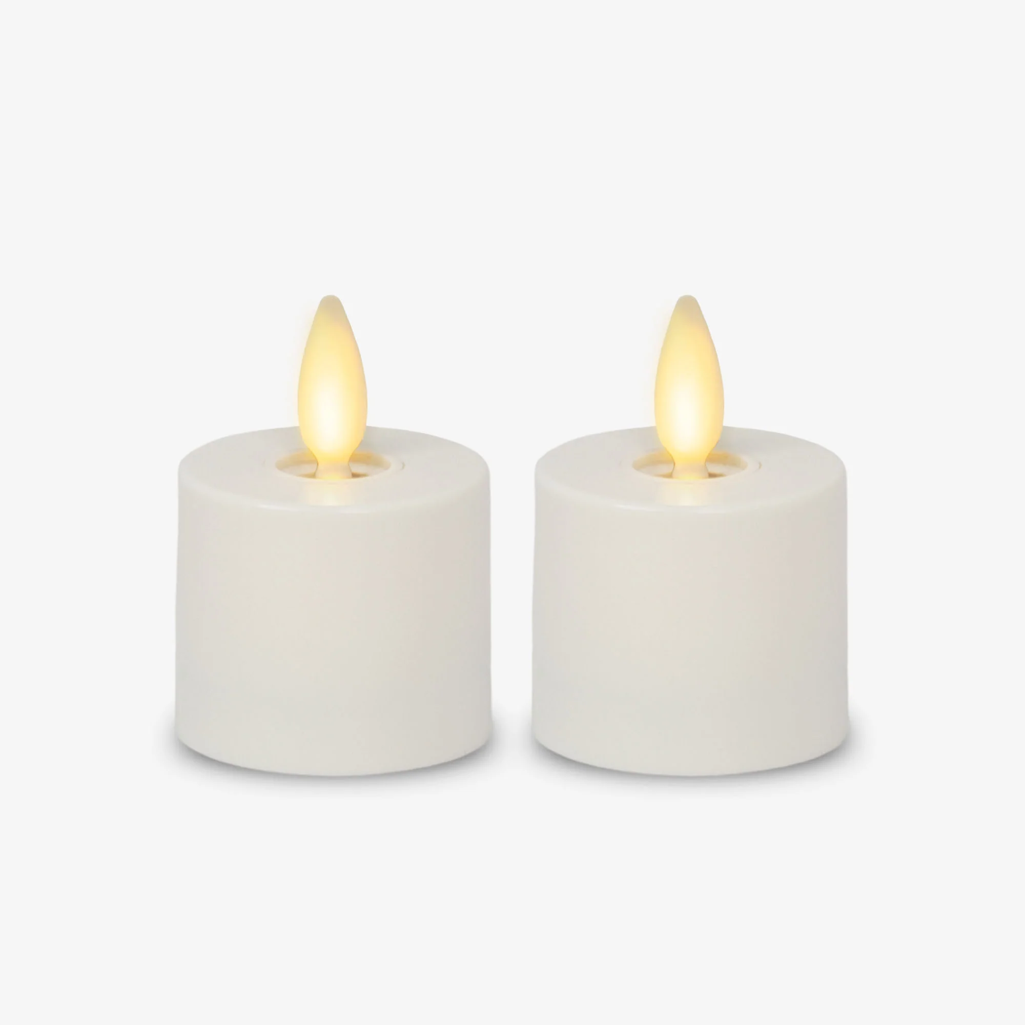 White Flameless Candle Tealights - Flat Top - Set of 2 - Image 7