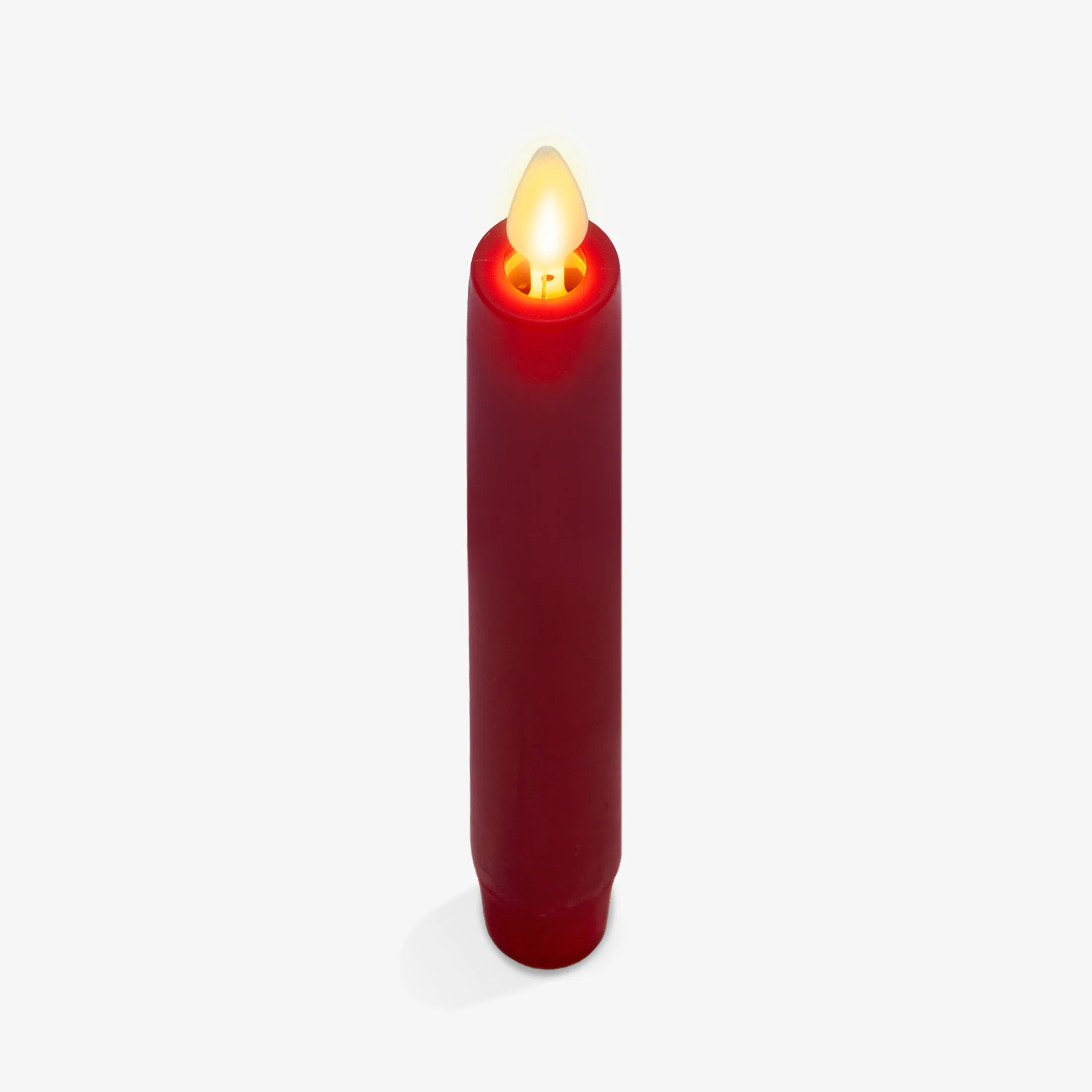 Burgundy Flameless Candle Tapers - Flat Top - 6.75" Height - Set of 2 - Image 5
