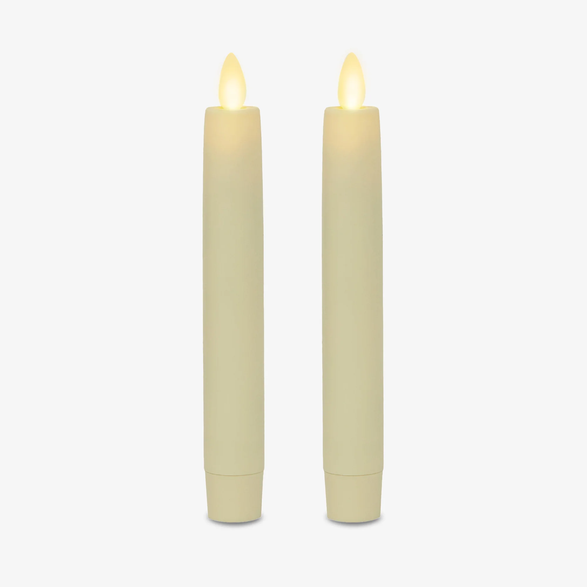 Ivory Flameless Candle Tapers - Flat Top - 6.75" Height - Set of 2 - Image 7