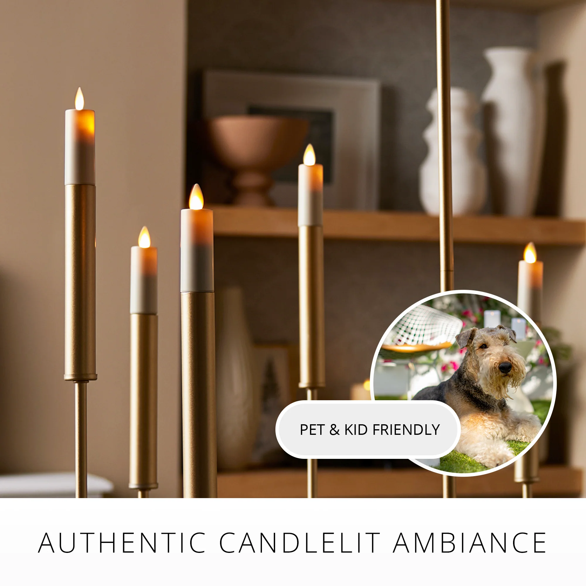 Set of 2 Pearl Ivory Flameless Candle E12 Taper Bulbs - Image 6