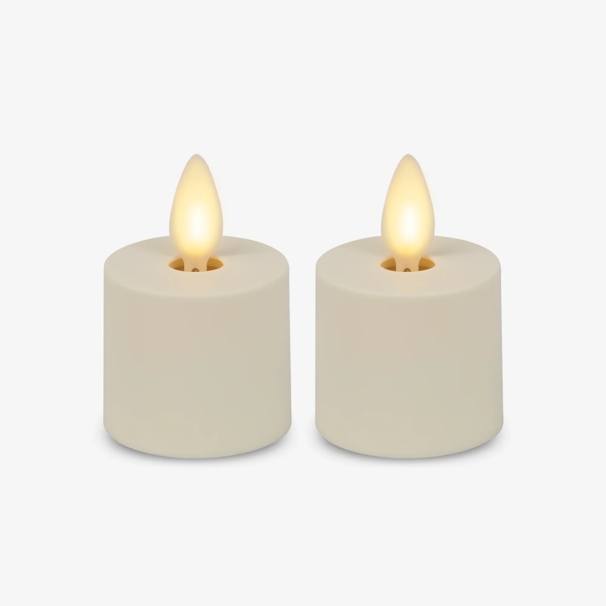 Set of 2 Pearl Ivory Flameless Candle Tealights - Extended Battery Life - Image 6